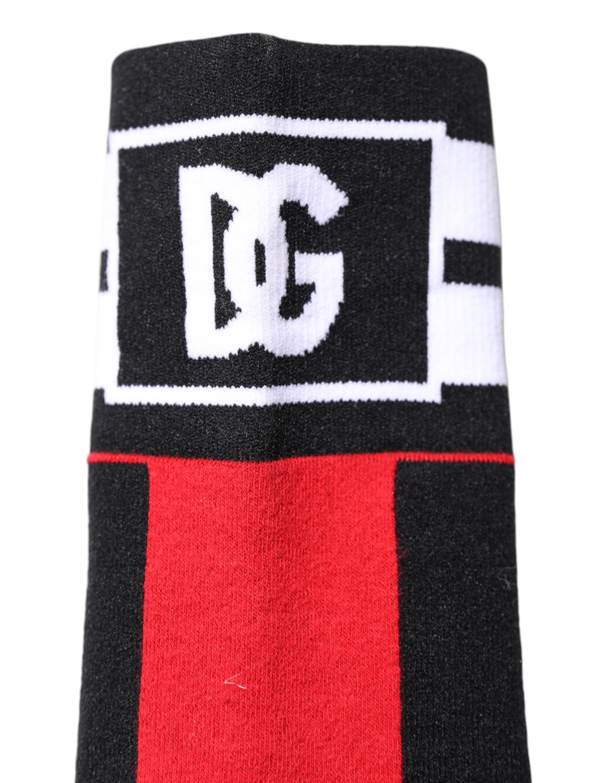 Dolce & Gabbana Red Cotton Stretch Printed Socks Dolce & Gabbana