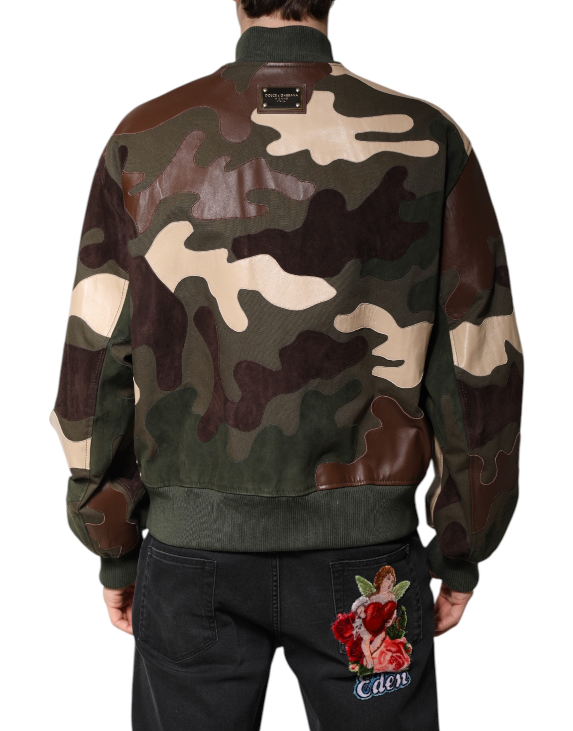 Dolce & Gabbana Multicolor Cotton Bomber Full Zip Jacket Dolce & Gabbana