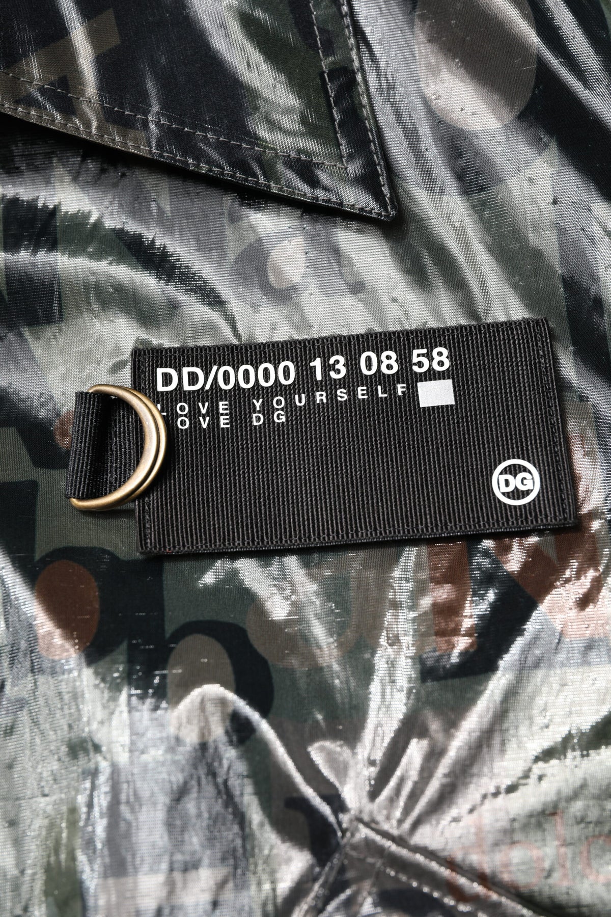 Dolce & Gabbana Green DG Logo Print Bomber Full Zip Jacket