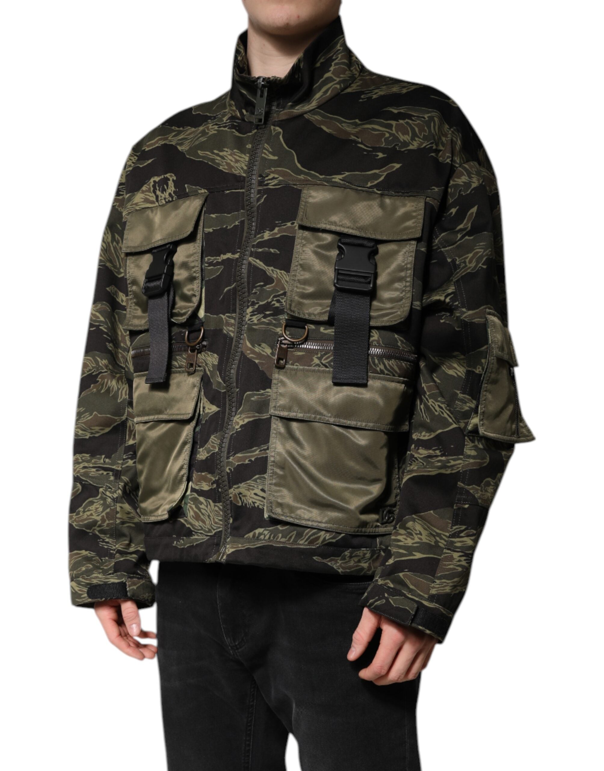 Dolce & Gabbana Multicolor Camouflage Cotton Bomber Jacket Dolce & Gabbana