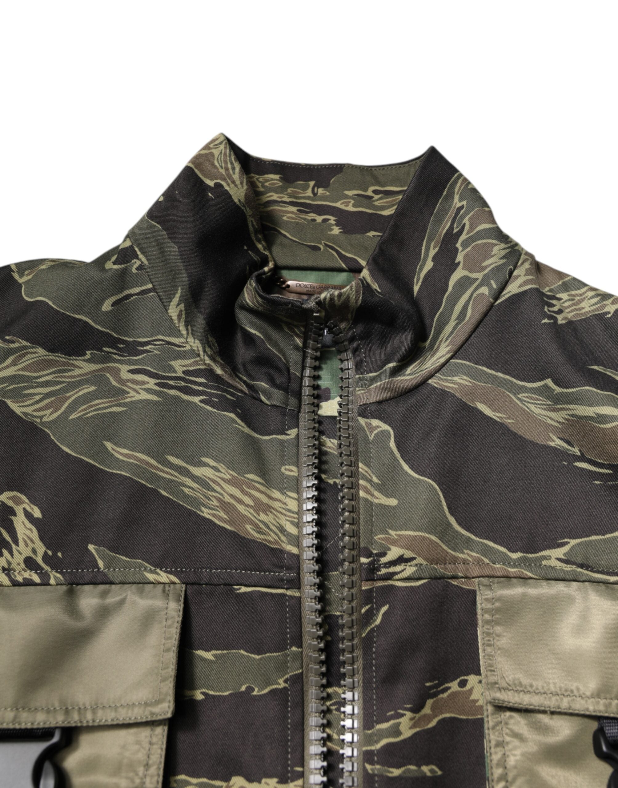 Dolce & Gabbana Multicolor Camouflage Cotton Bomber Jacket Dolce & Gabbana