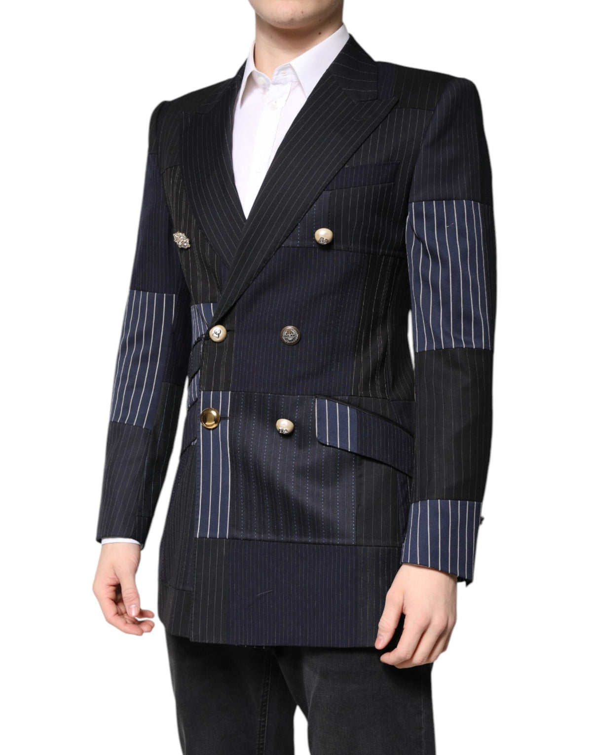 Dolce & Gabbana Multicolor Patchwork Jacket Coat Suit Blazer