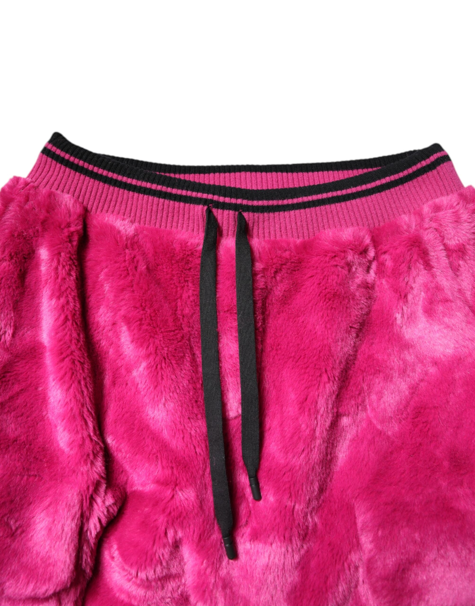 Dolce & Gabbana Pink Acrylic Cargo Jogging Sweatpants Pants Dolce & Gabbana