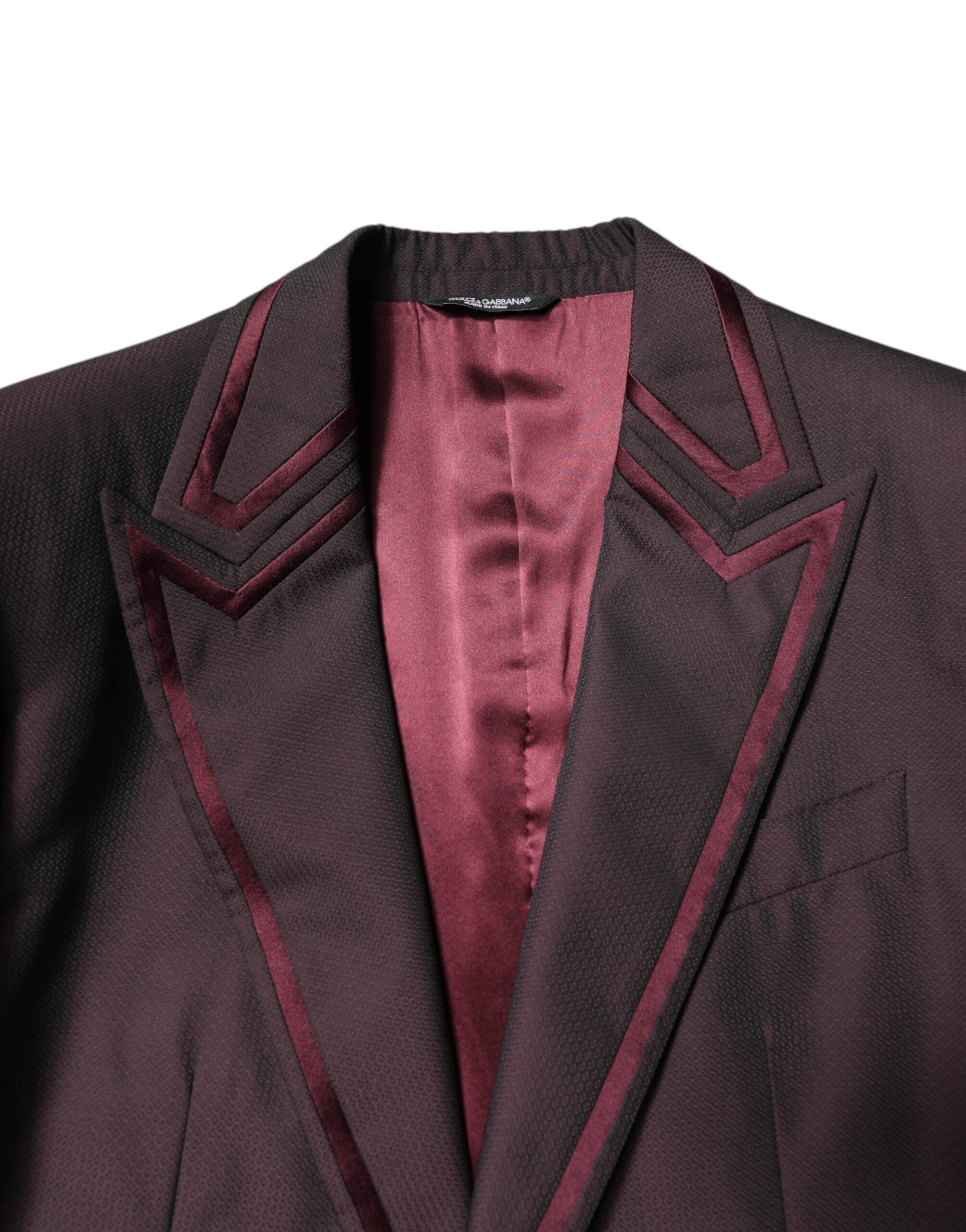 Dolce & Gabbana Maroon Single Breasted Formal 2 Piece Suit Dolce & Gabbana