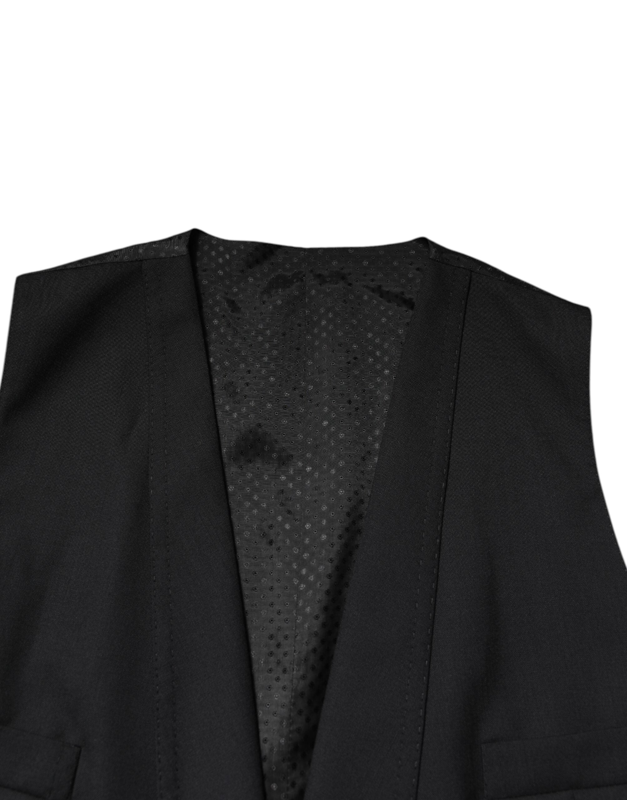 Dolce & Gabbana Black Single Breasted Formal Blazer with Vest Dolce & Gabbana