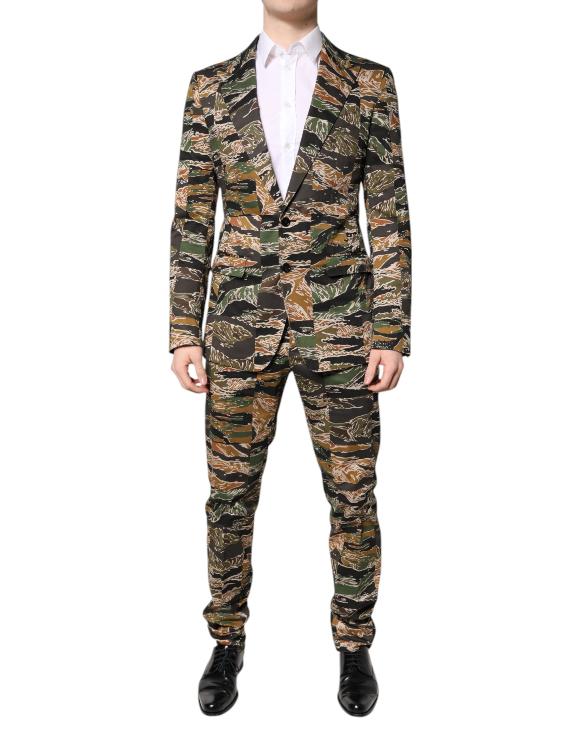 Dolce & Gabbana Multicolor TAORMINA Single Breasted 2 Piece Suit Dolce & Gabbana