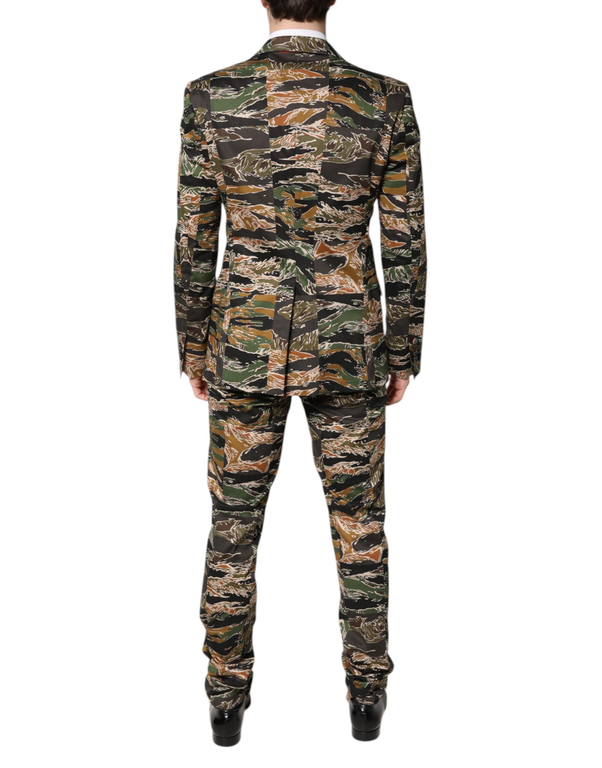 Dolce & Gabbana Multicolor TAORMINA Single Breasted 2 Piece Suit Dolce & Gabbana