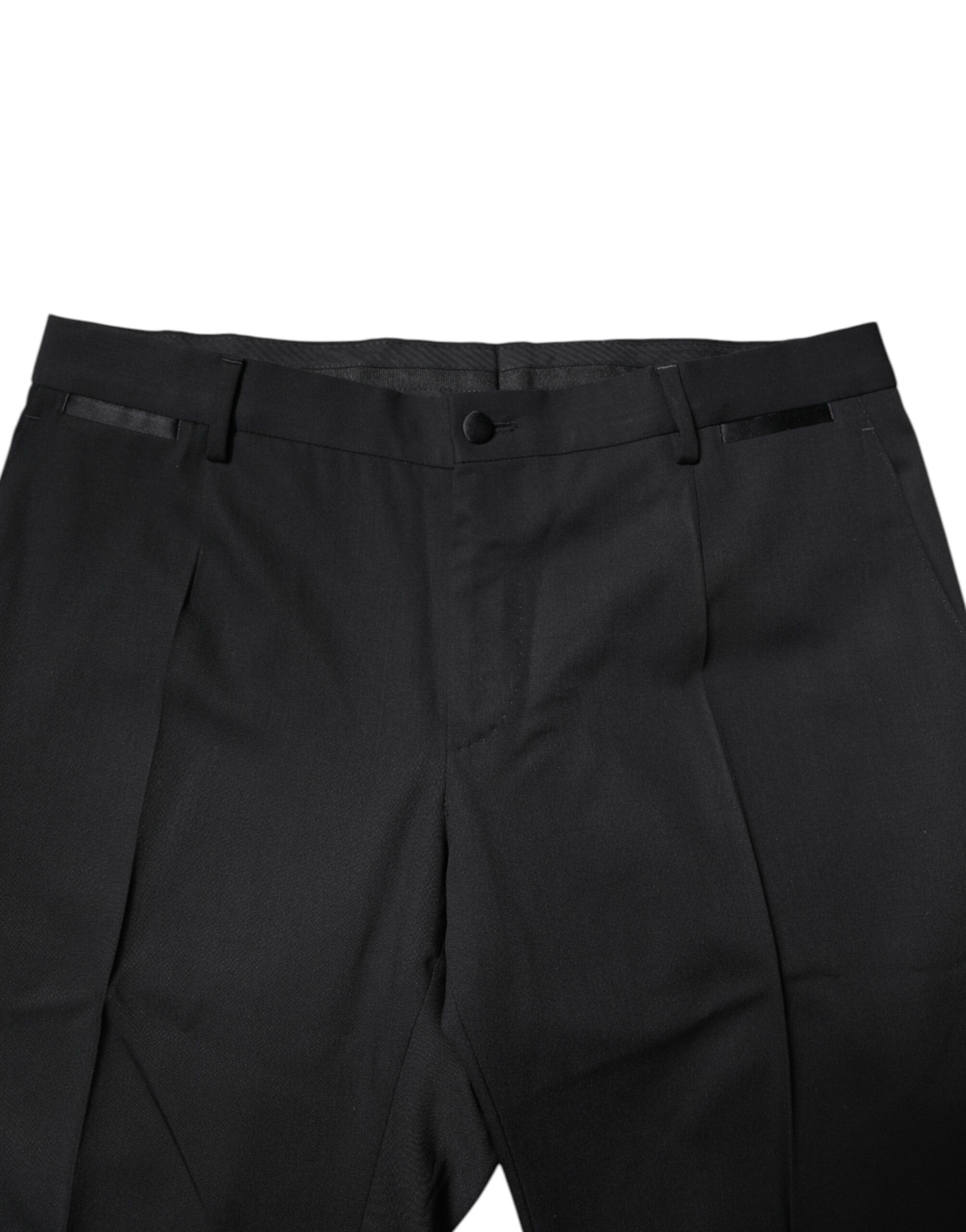 Dolce & Gabbana Black Wool Single Breasted 2 Piece Suit Dolce & Gabbana