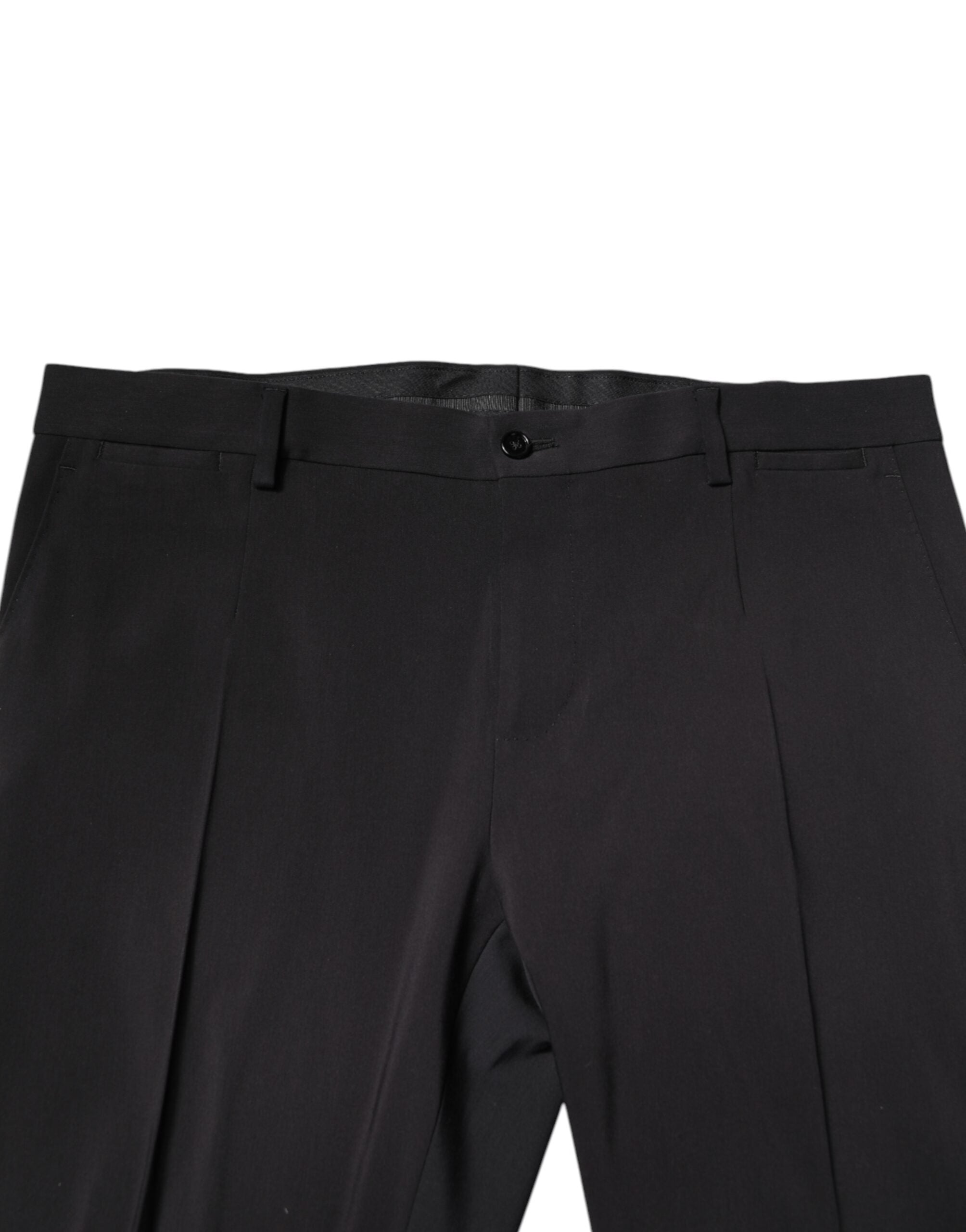 Dolce & Gabbana Black Wool Single Breasted 2 Piece Suit Dolce & Gabbana