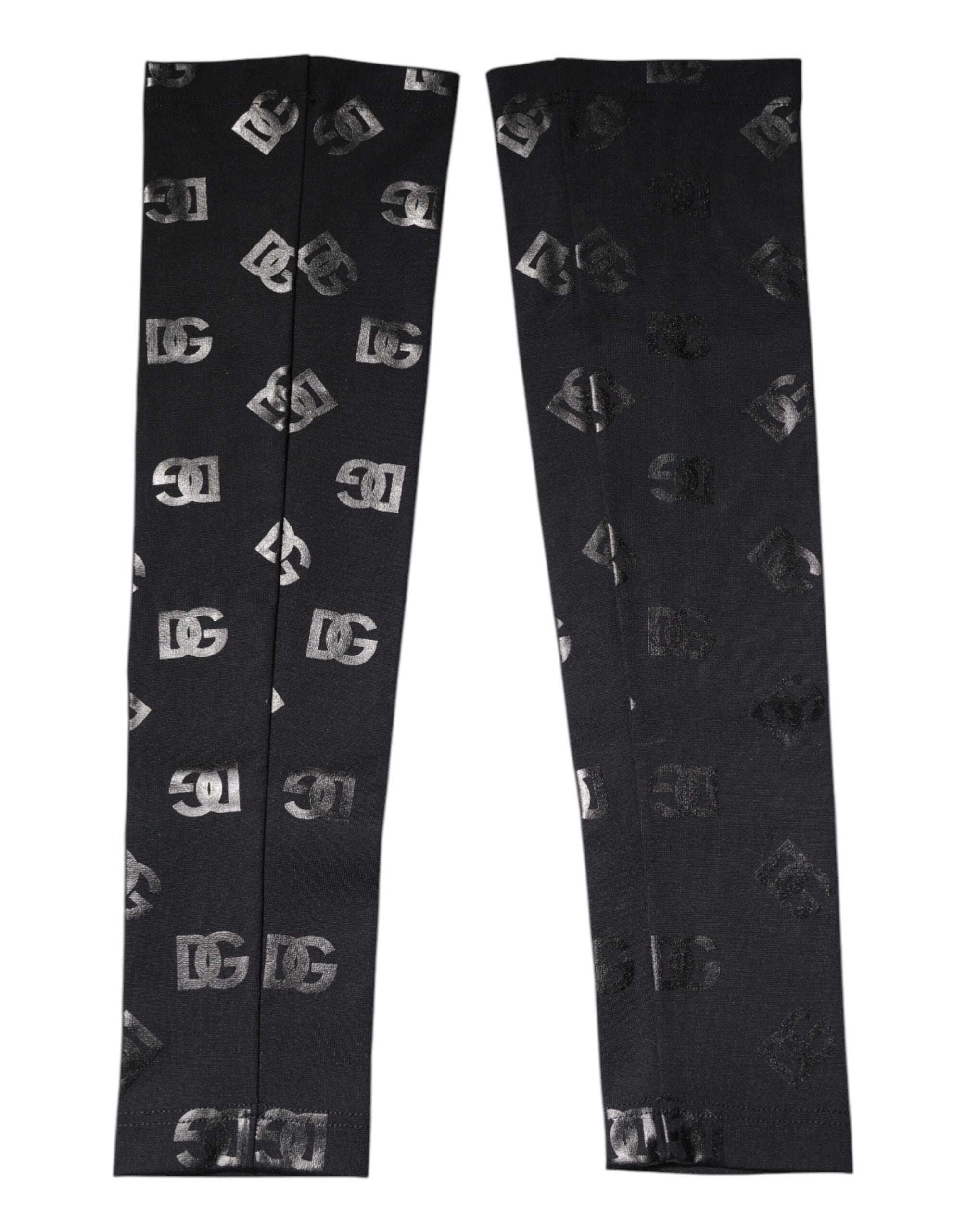 Dolce & Gabbana Black DG Logo Monogram Wool Stretch Arm Sleeves Dolce & Gabbana