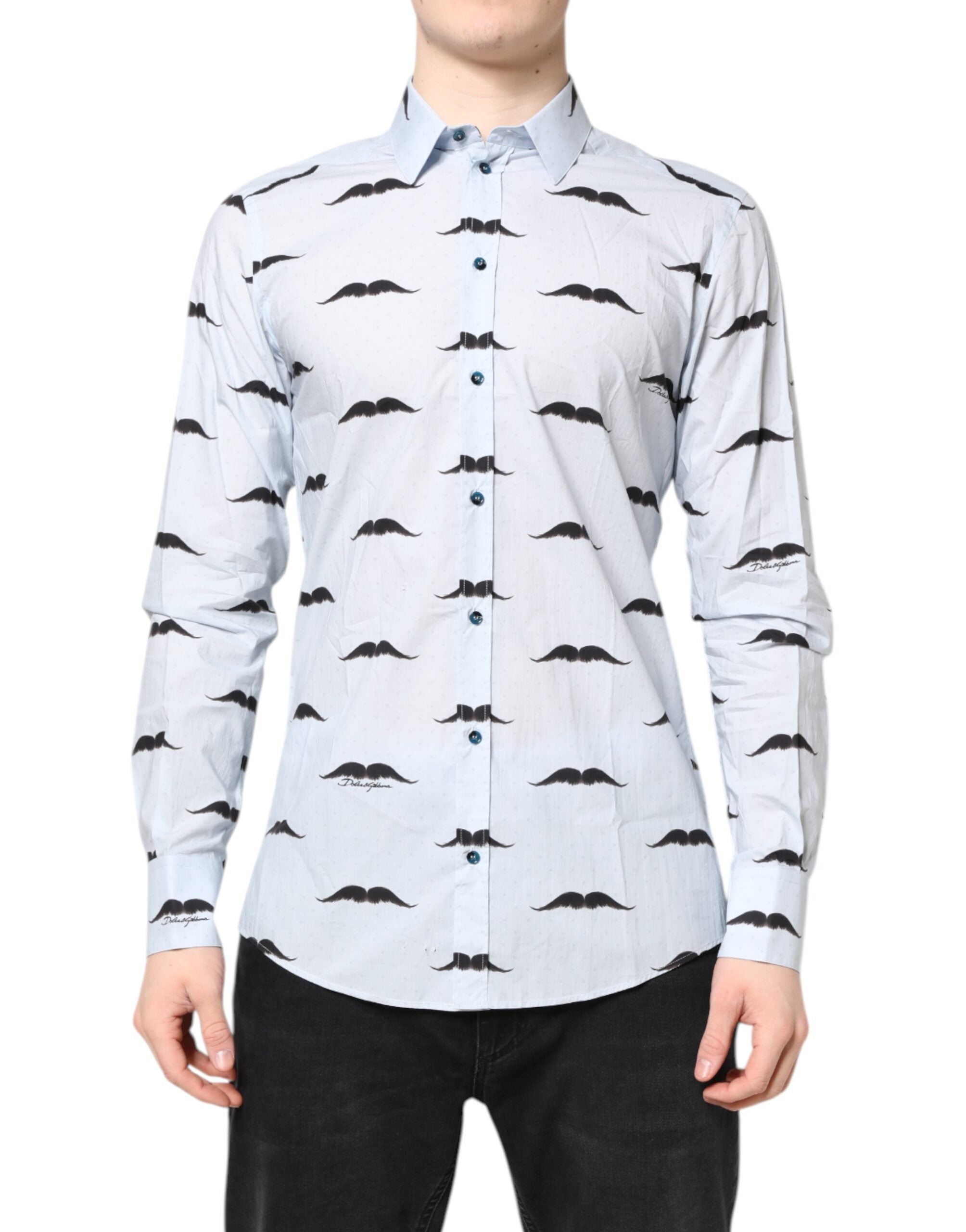 Dolce & Gabbana Light Blue Cotton MARTINI Formal Dress Shirt Dolce & Gabbana