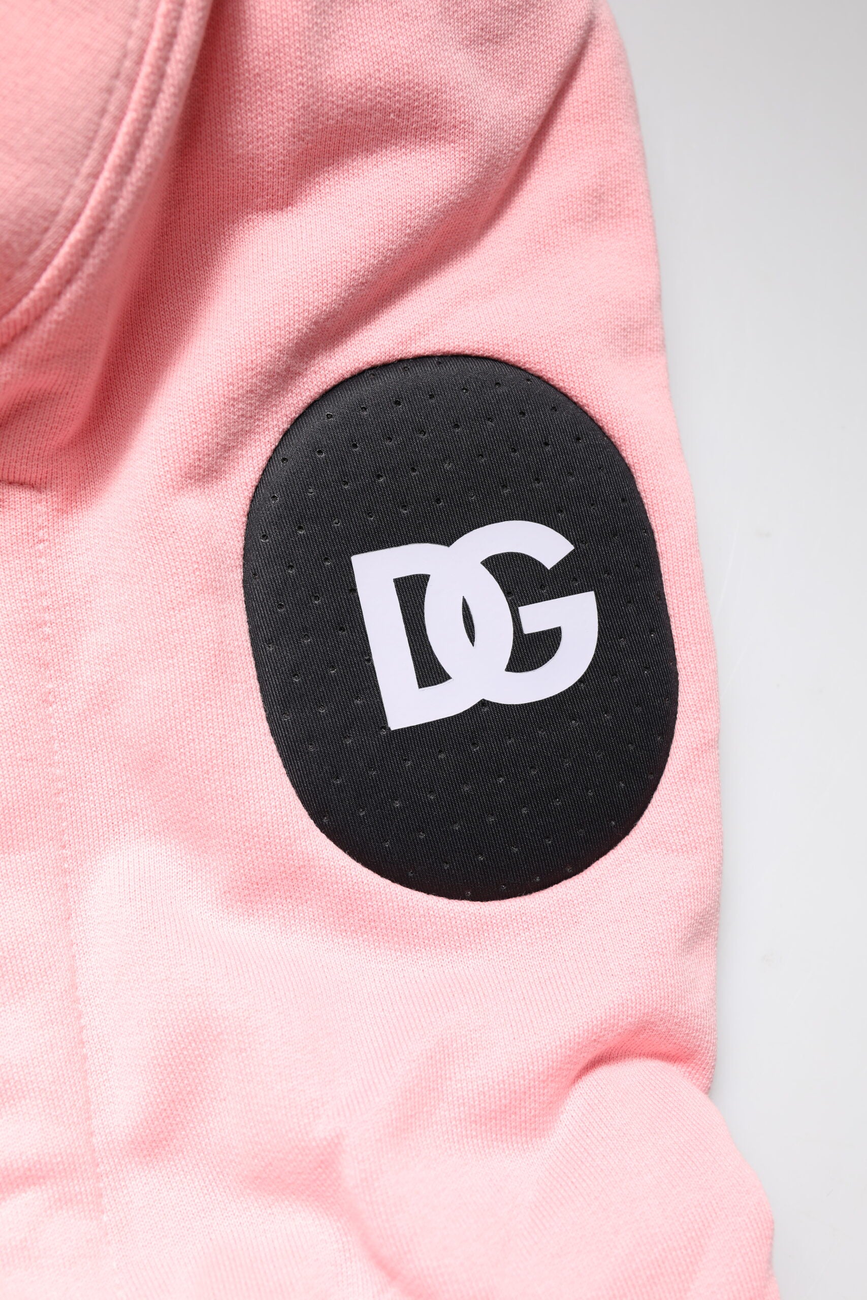 Dolce & Gabbana Pink Cotton Hooded Men Sportswear Vest Sweater Dolce & Gabbana