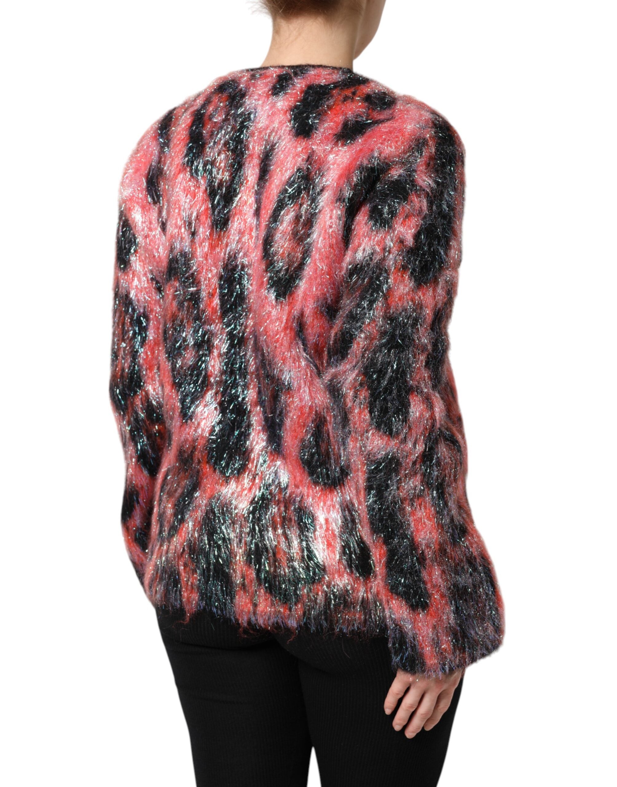 Dolce & Gabbana Red Mohair Wool Button Down Cardigan Sweater Dolce & Gabbana
