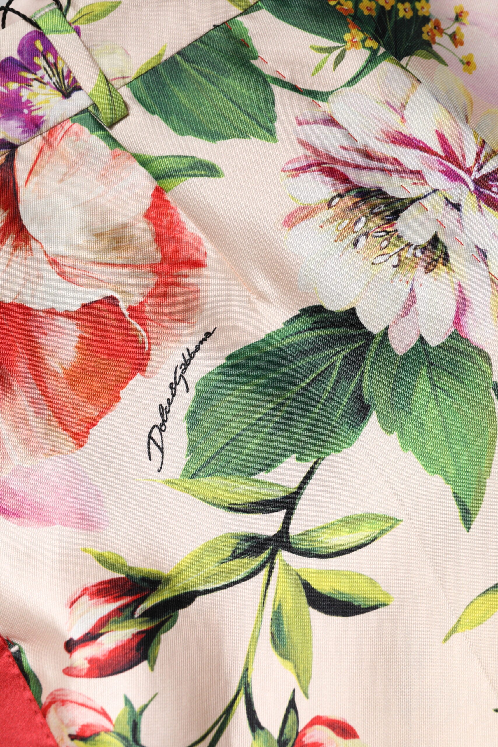 Dolce & Gabbana Multicolor Floral High Waist Straight Pants Dolce & Gabbana