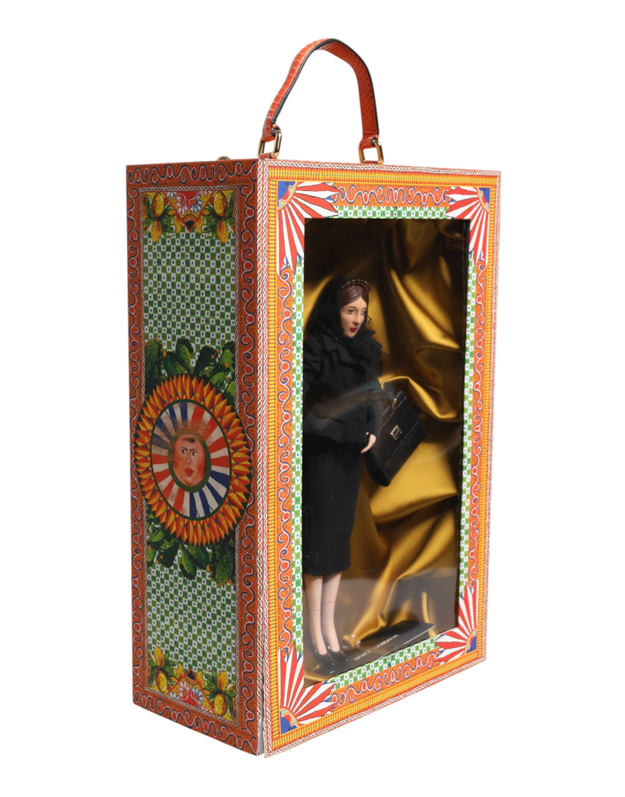 Dolce & Gabbana Black Dress Ceramic Porcelain Fashion Leather Sicily Dolls Dolce & Gabbana