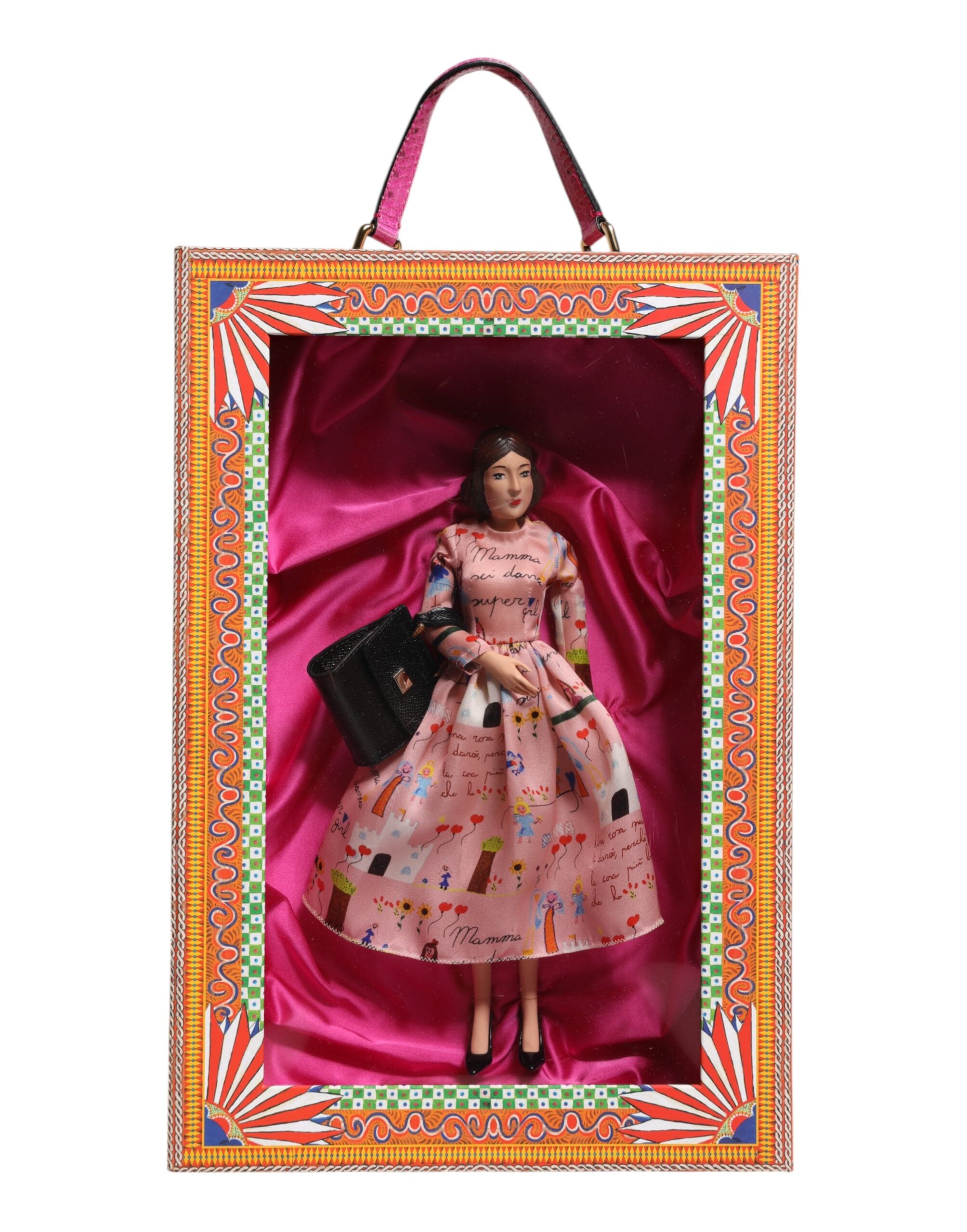 Dolce & Gabbana Pink Dress Ceramic Porcelain Fashion Leather Sicily Dolls Dolce & Gabbana