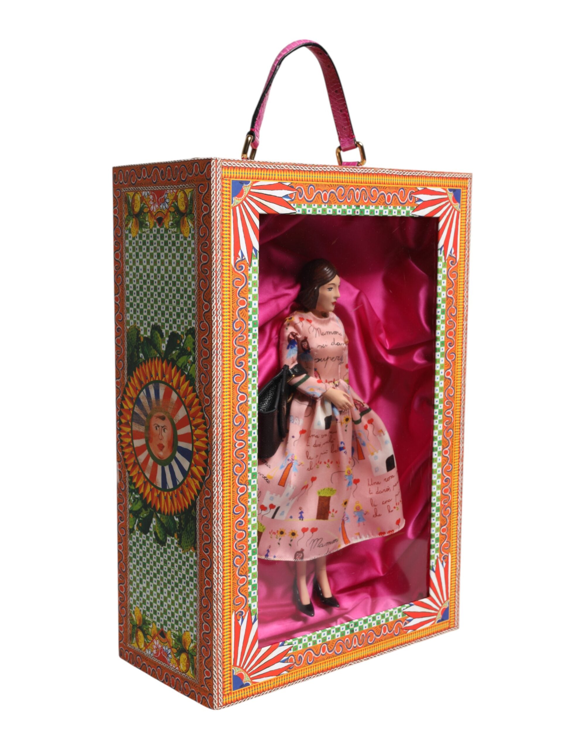 Dolce & Gabbana Pink Dress Ceramic Porcelain Fashion Leather Sicily Dolls Dolce & Gabbana