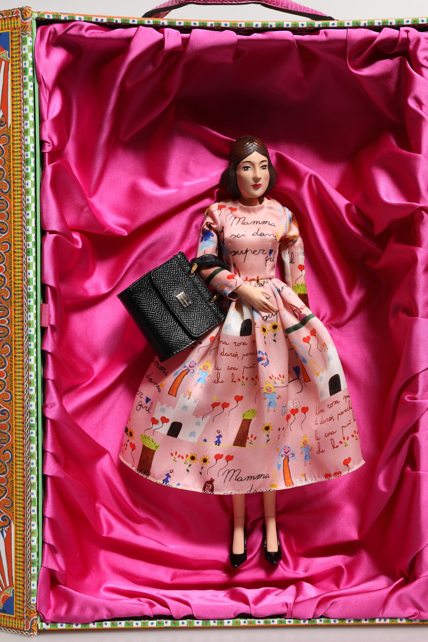 Dolce & Gabbana Pink Dress Ceramic Porcelain Fashion Leather Sicily Dolls Dolce & Gabbana