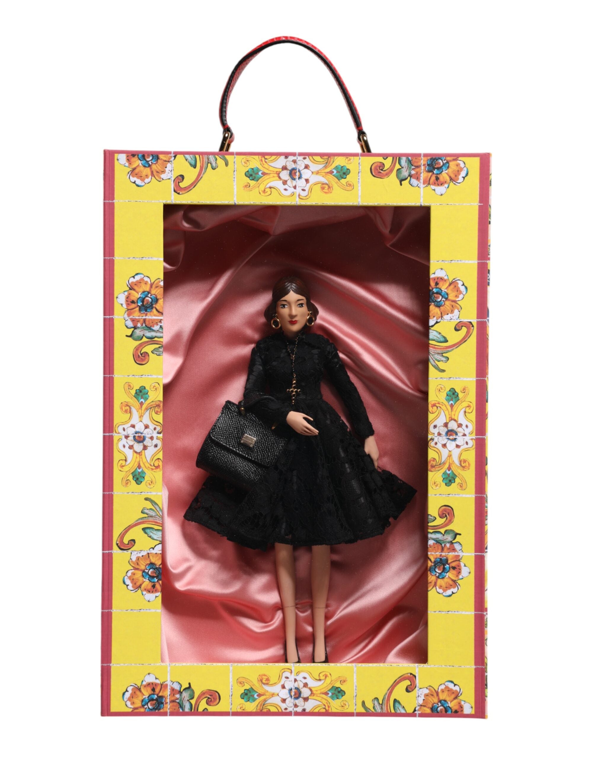 Dolce & Gabbana Black Dress Ceramic Porcelain Fashion Leather Sicily Dolls Dolce & Gabbana