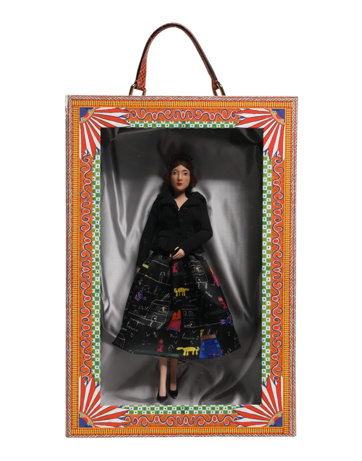 Dolce & Gabbana Black Dress Ceramic Porcelain Fashion Leather Sicily Dolls