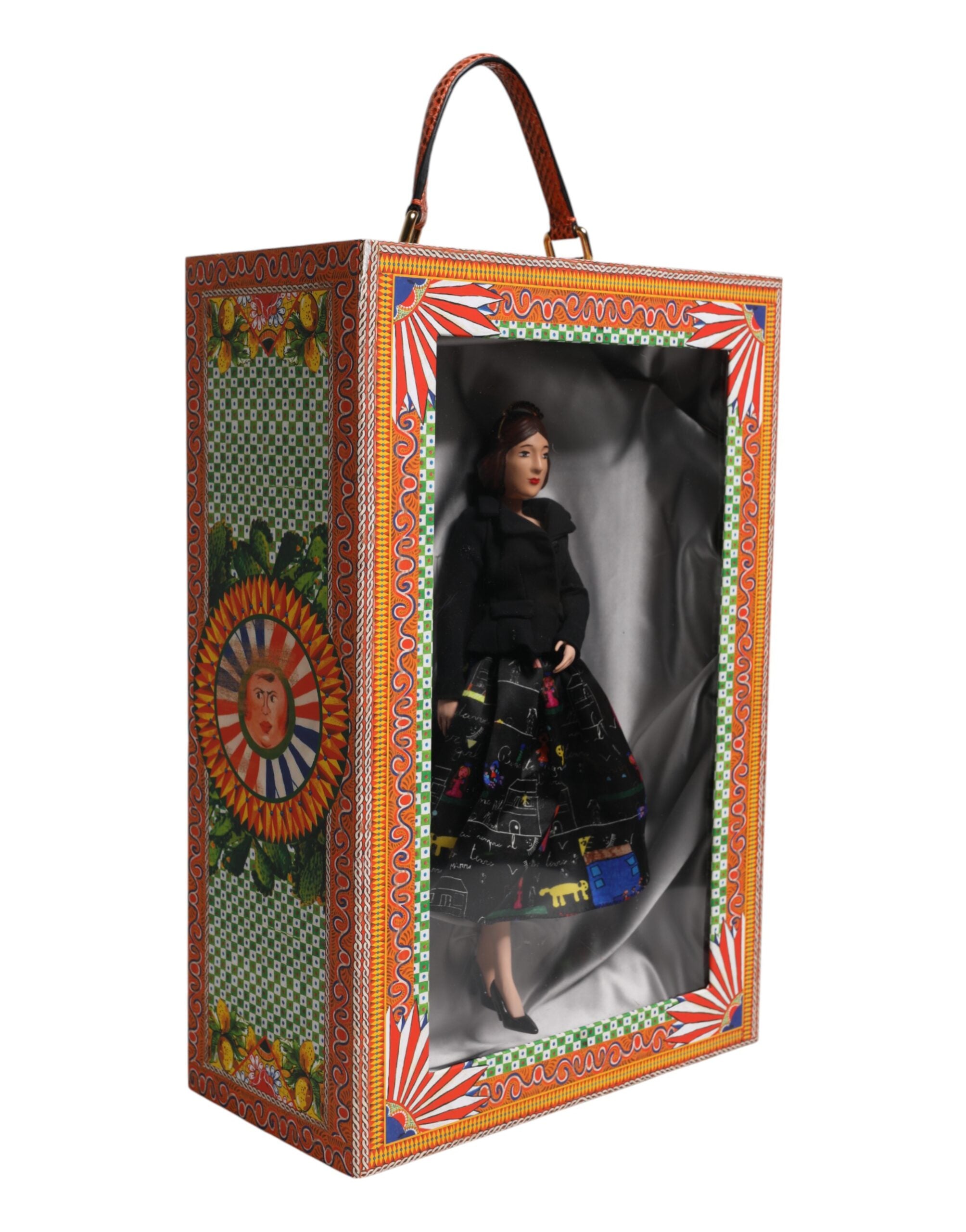 Dolce & Gabbana Black Dress Ceramic Porcelain Fashion Leather Sicily Dolls Dolce & Gabbana
