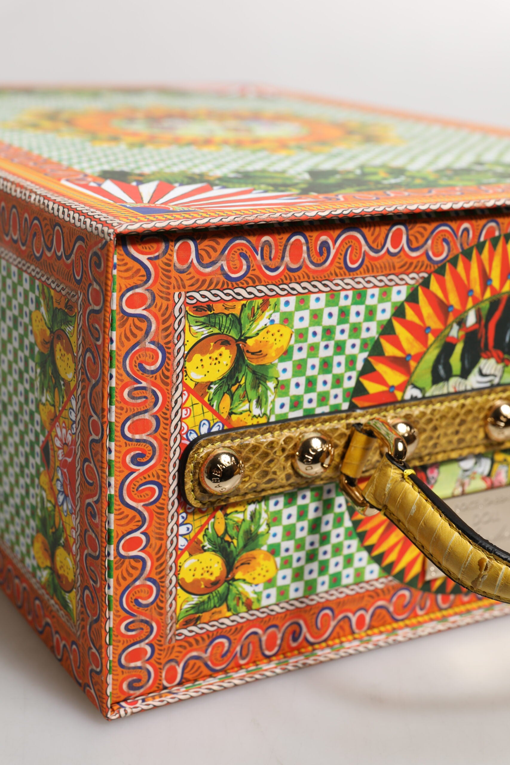 Dolce & Gabbana Red Dress Ceramic Porcelain Fashion Box Leather Sicily Dolls Dolce & Gabbana