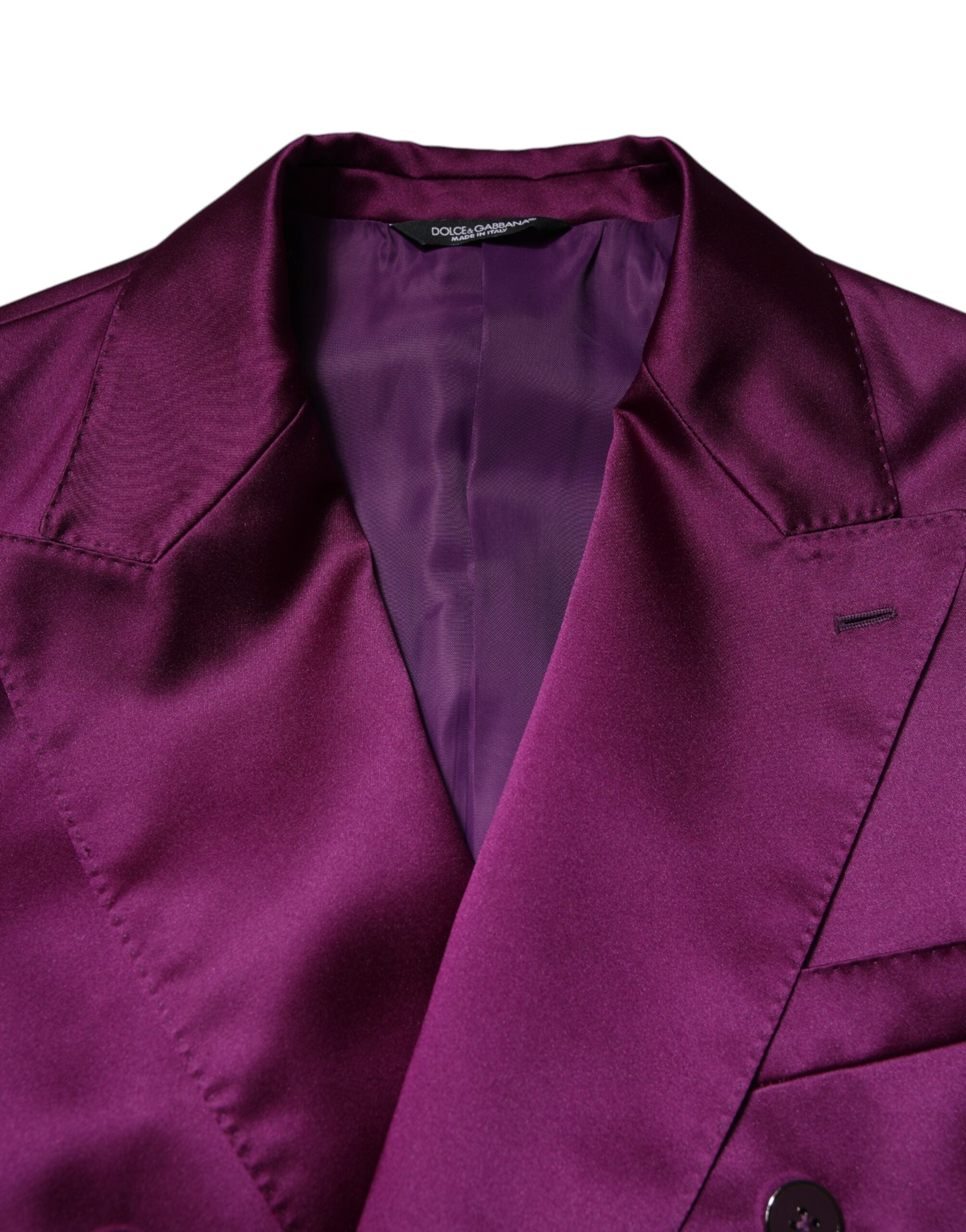 Dolce & Gabbana Purple Double Breasted Men Suit Coat Blazer Dolce & Gabbana