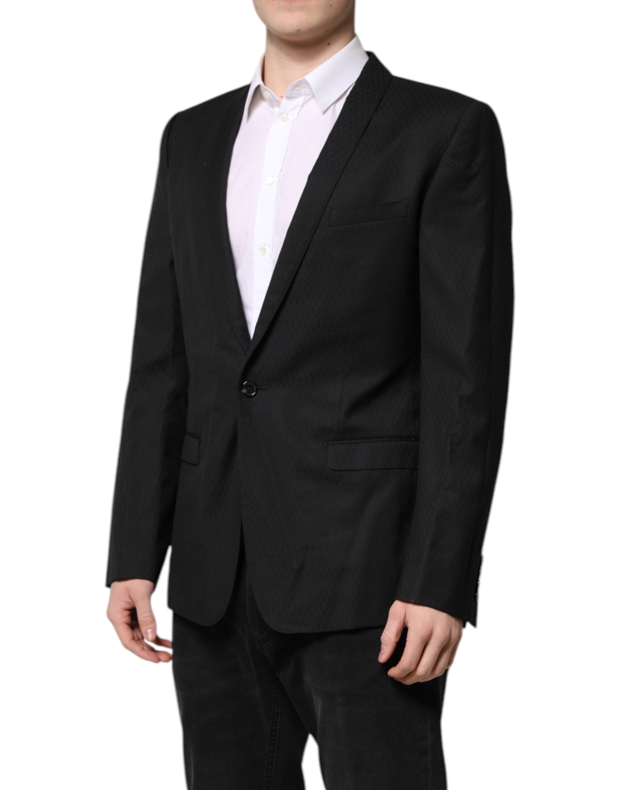 Dolce & Gabbana Black GOLD Single Breasted Suit Coat Blazer Dolce & Gabbana