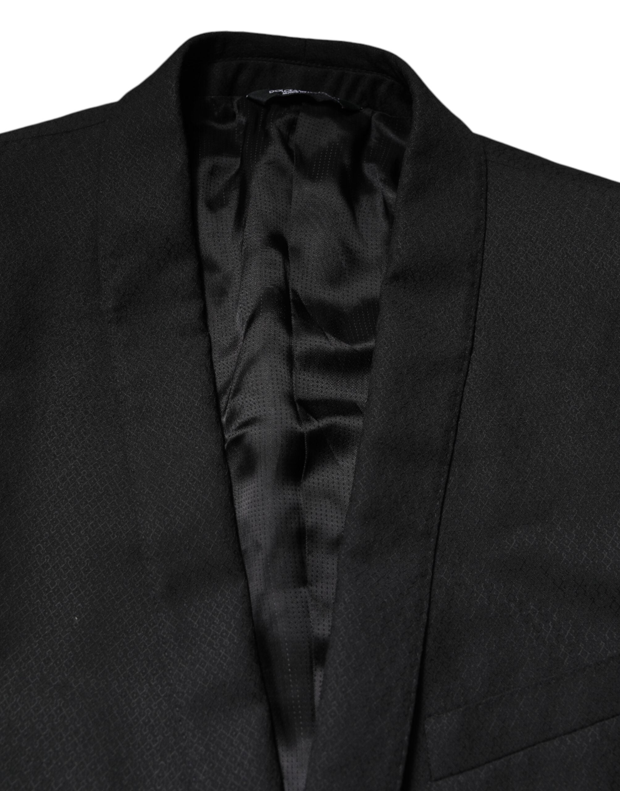 Dolce & Gabbana Black GOLD Single Breasted Suit Coat Blazer Dolce & Gabbana