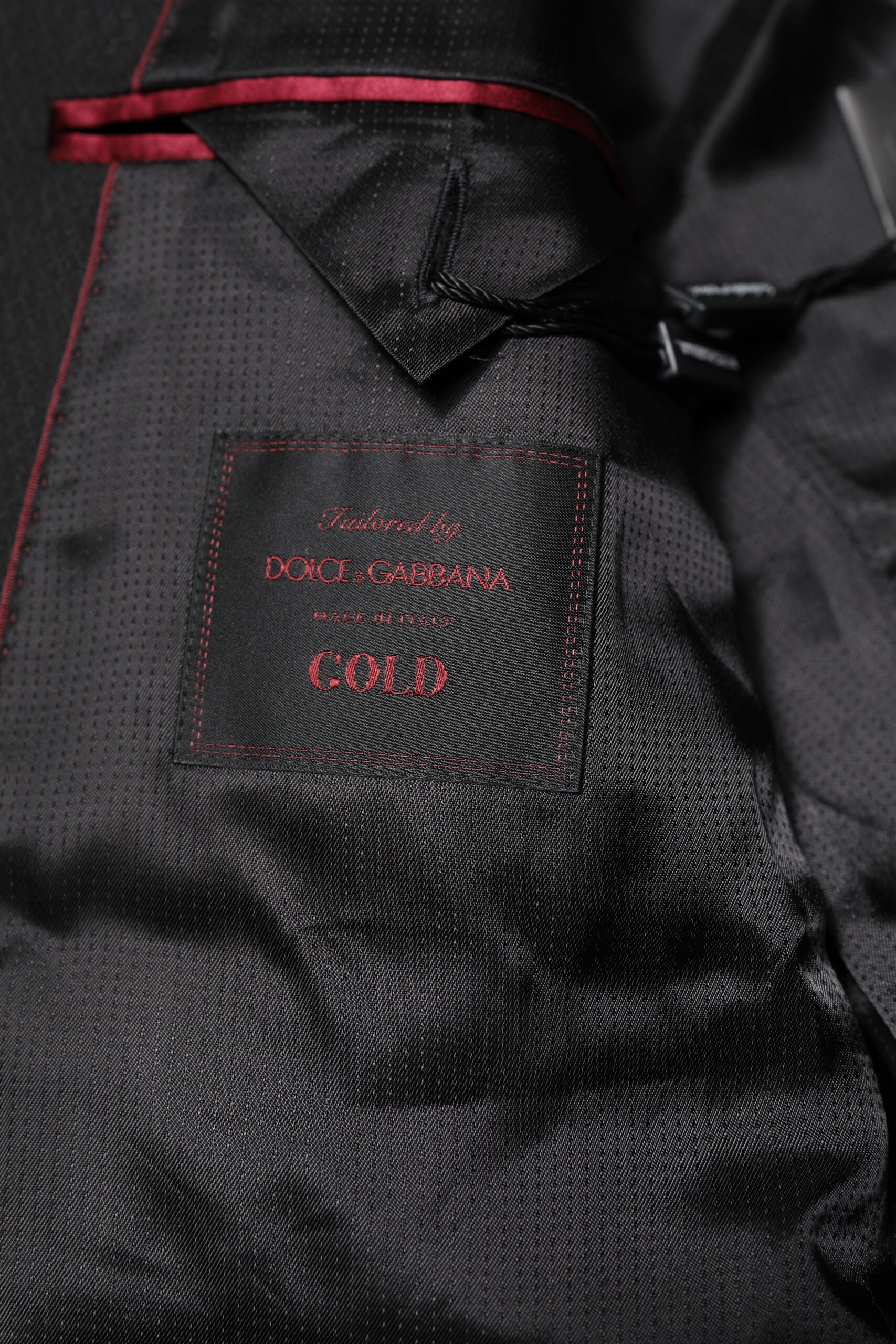 Dolce & Gabbana Black GOLD Single Breasted Suit Coat Blazer Dolce & Gabbana