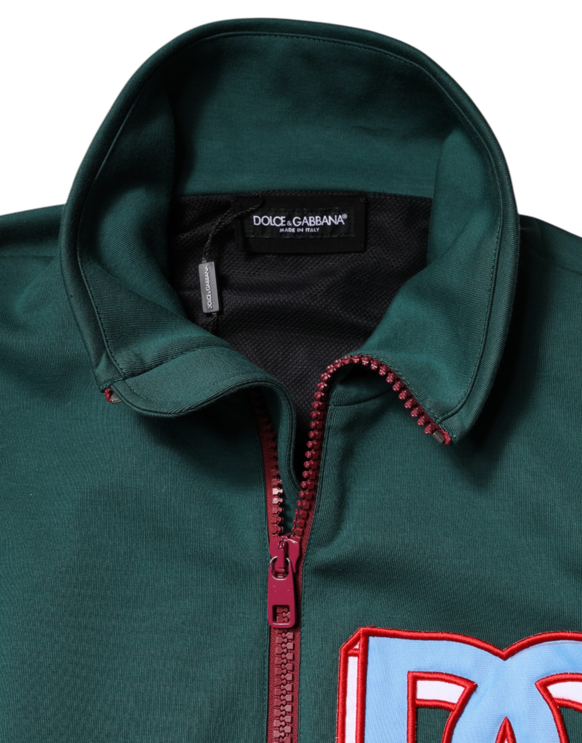 Dolce & Gabbana Multicolor Cotton Logo Full Zip Jacket Dolce & Gabbana