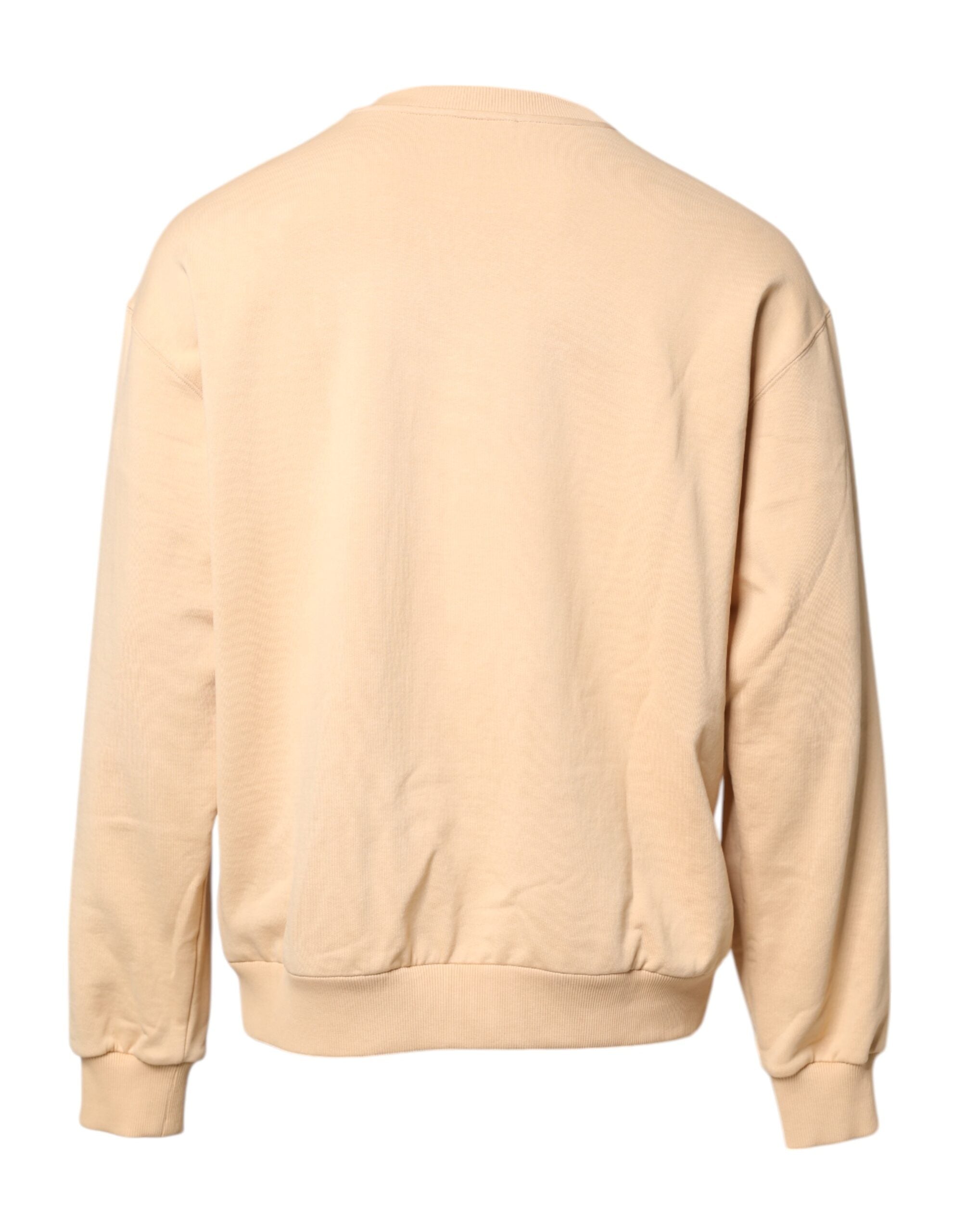 Dolce & Gabbana Beige Cherry Print Crew Neck Pullover Sweater Dolce & Gabbana