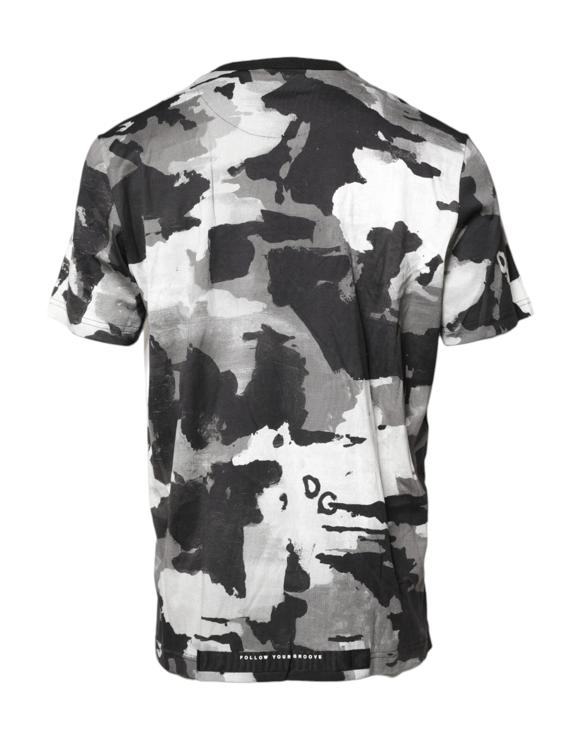Dolce & Gabbana Multicolor Camouflage Crew Neck T-shirt Dolce & Gabbana