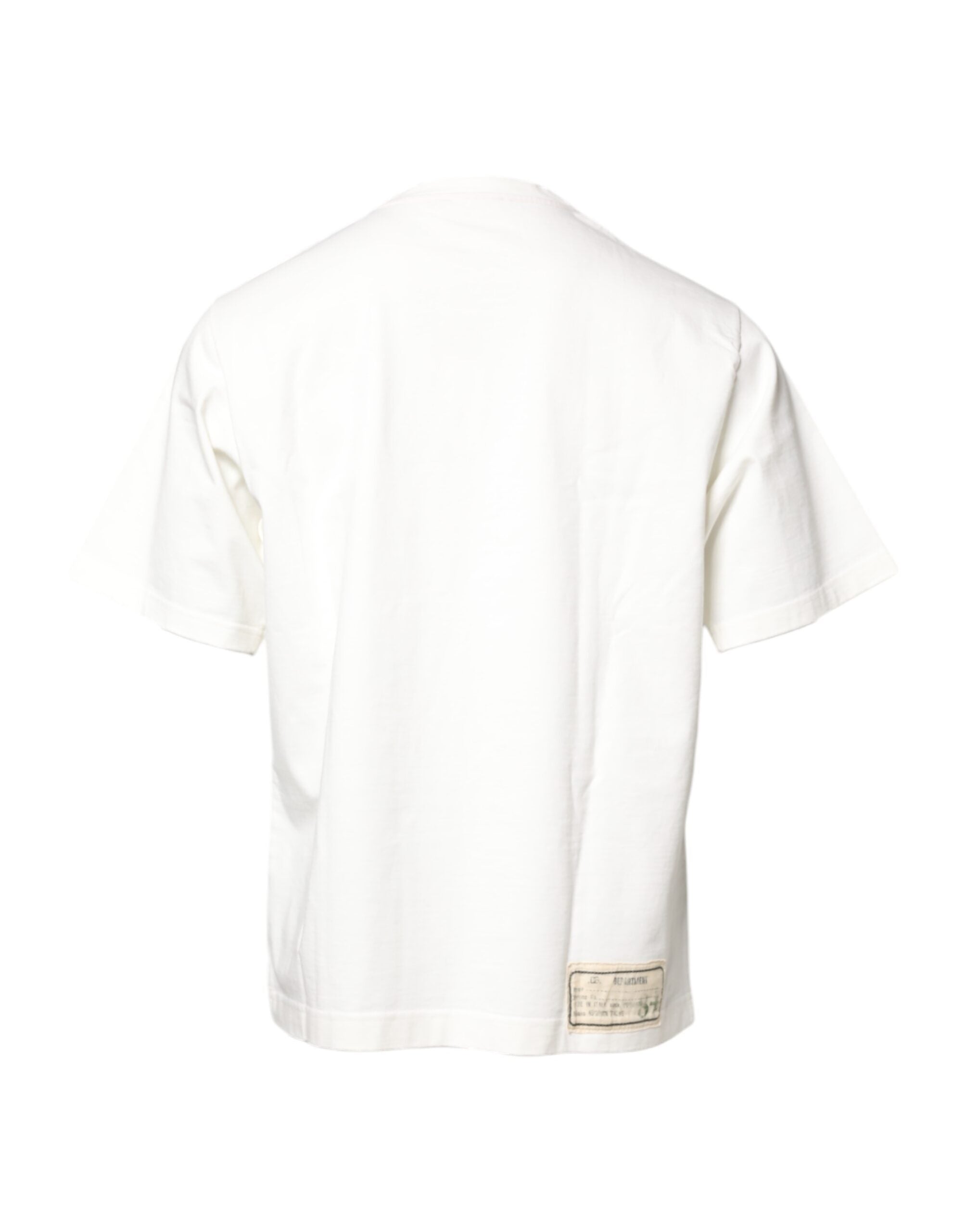 Dolce & Gabbana White LOVE & PEACE Print Crew Neck T-shirt Dolce & Gabbana