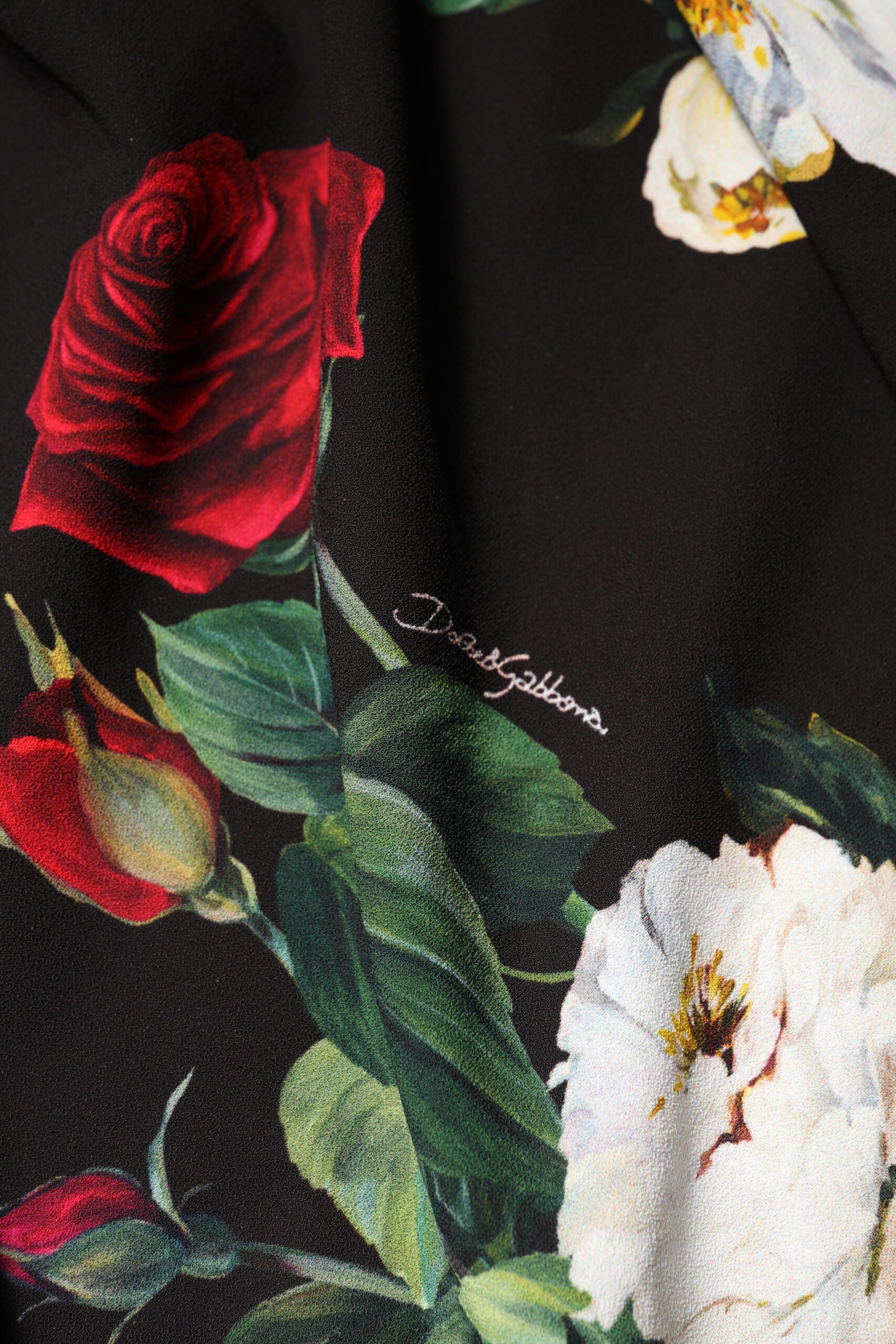 Dolce & Gabbana Black Floral Print Sleeveless Sheath Dress Dolce & Gabbana