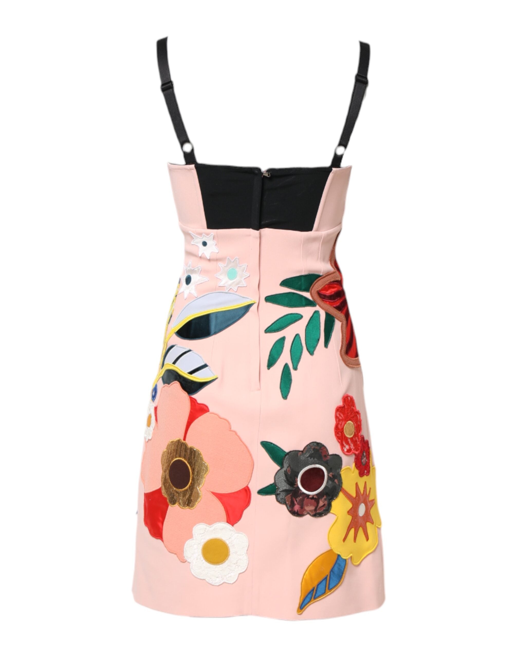 Dolce & Gabbana Pink Floral Print Spaghetti Strap Mini Dress Dolce & Gabbana