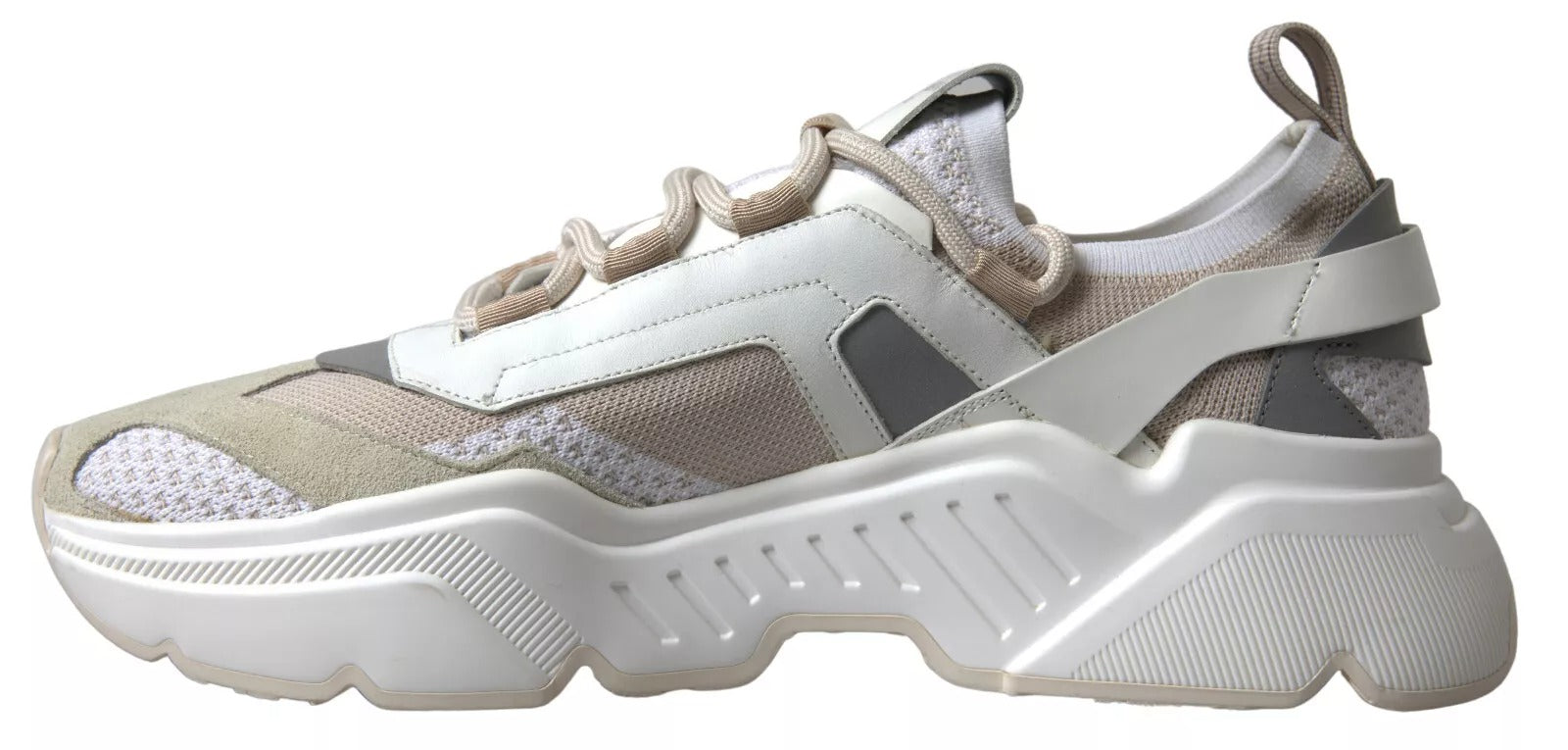 Dolce & Gabbana Sneakers White Beige Leather Sport DAYMASTER Shoes Dolce & Gabbana
