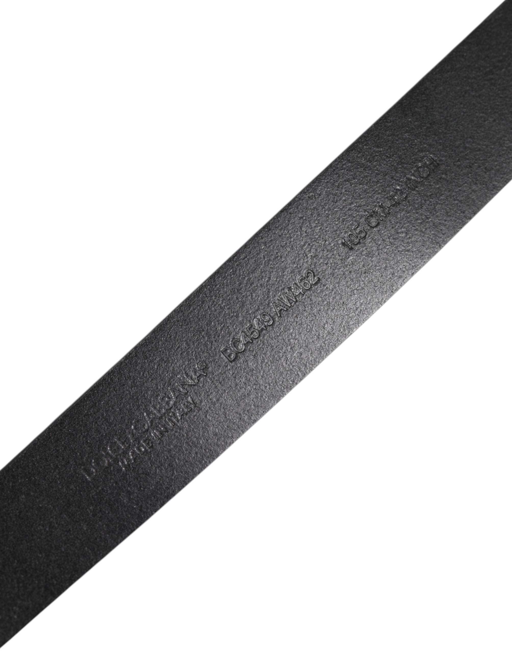 Dolce & Gabbana Black Classic Leather Metal Buckle Belt Dolce & Gabbana