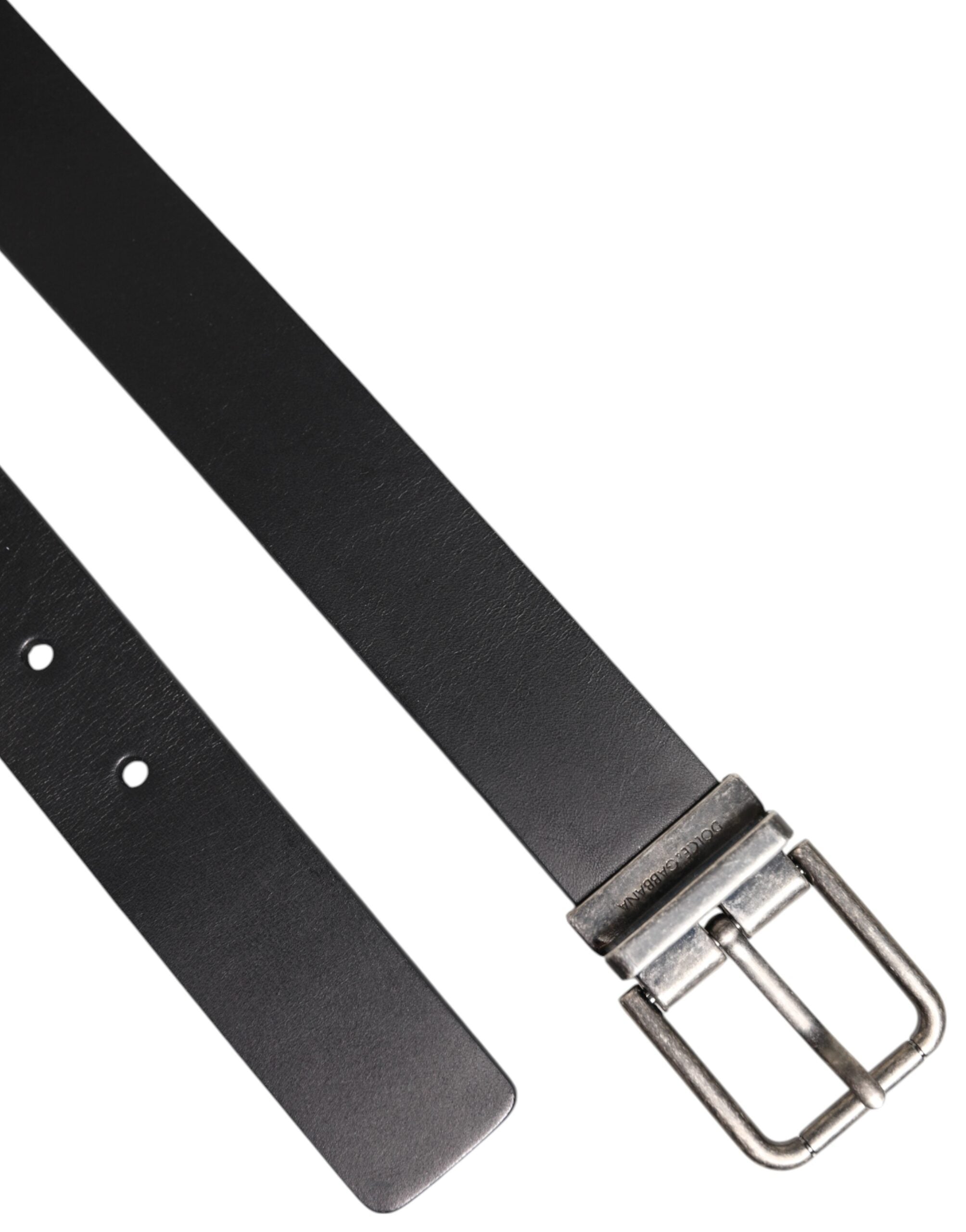 Dolce & Gabbana Black Classic Leather Metal Buckle Belt Dolce & Gabbana