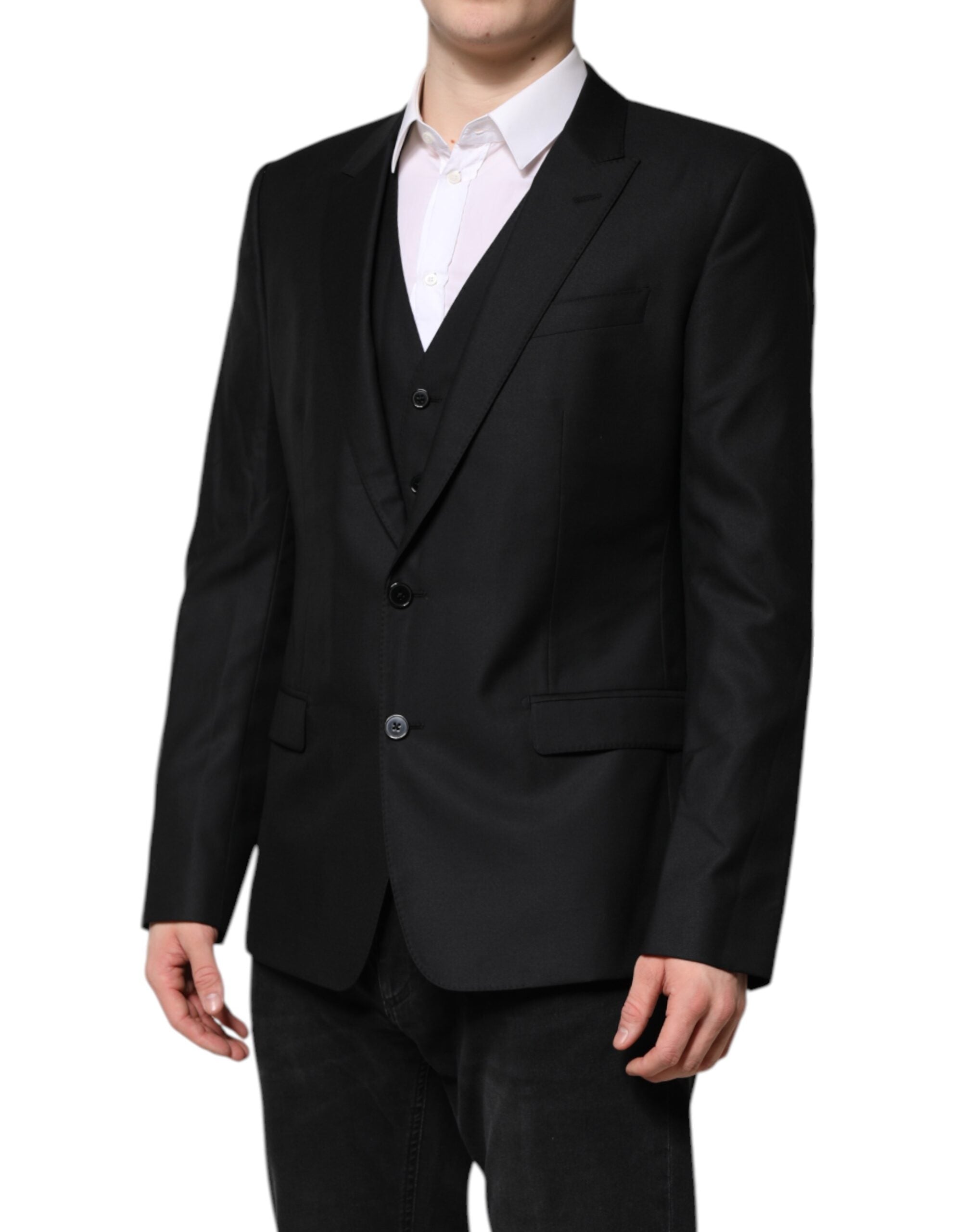 Dolce & Gabbana Black Single Breasted Suit 2 Piece Jacket Dolce & Gabbana