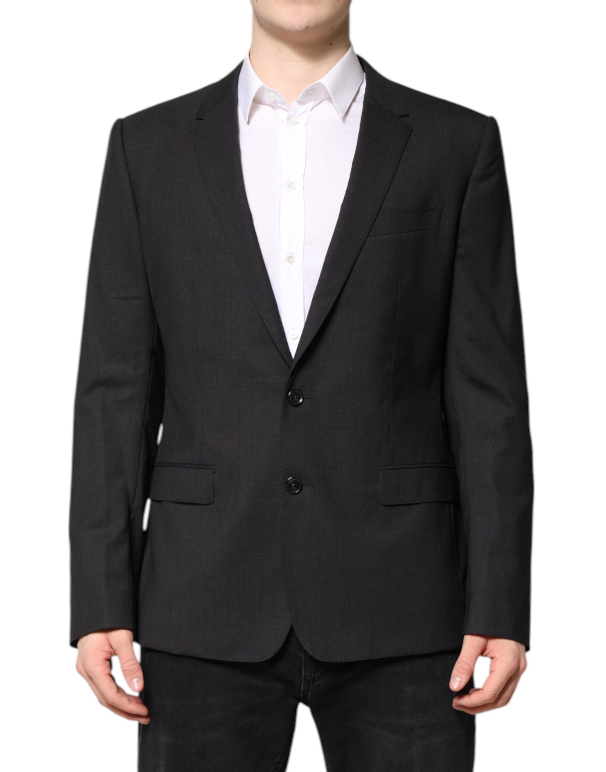 Dolce & Gabbana Dark Gray MARTINI Single Breasted Jacket Dolce & Gabbana