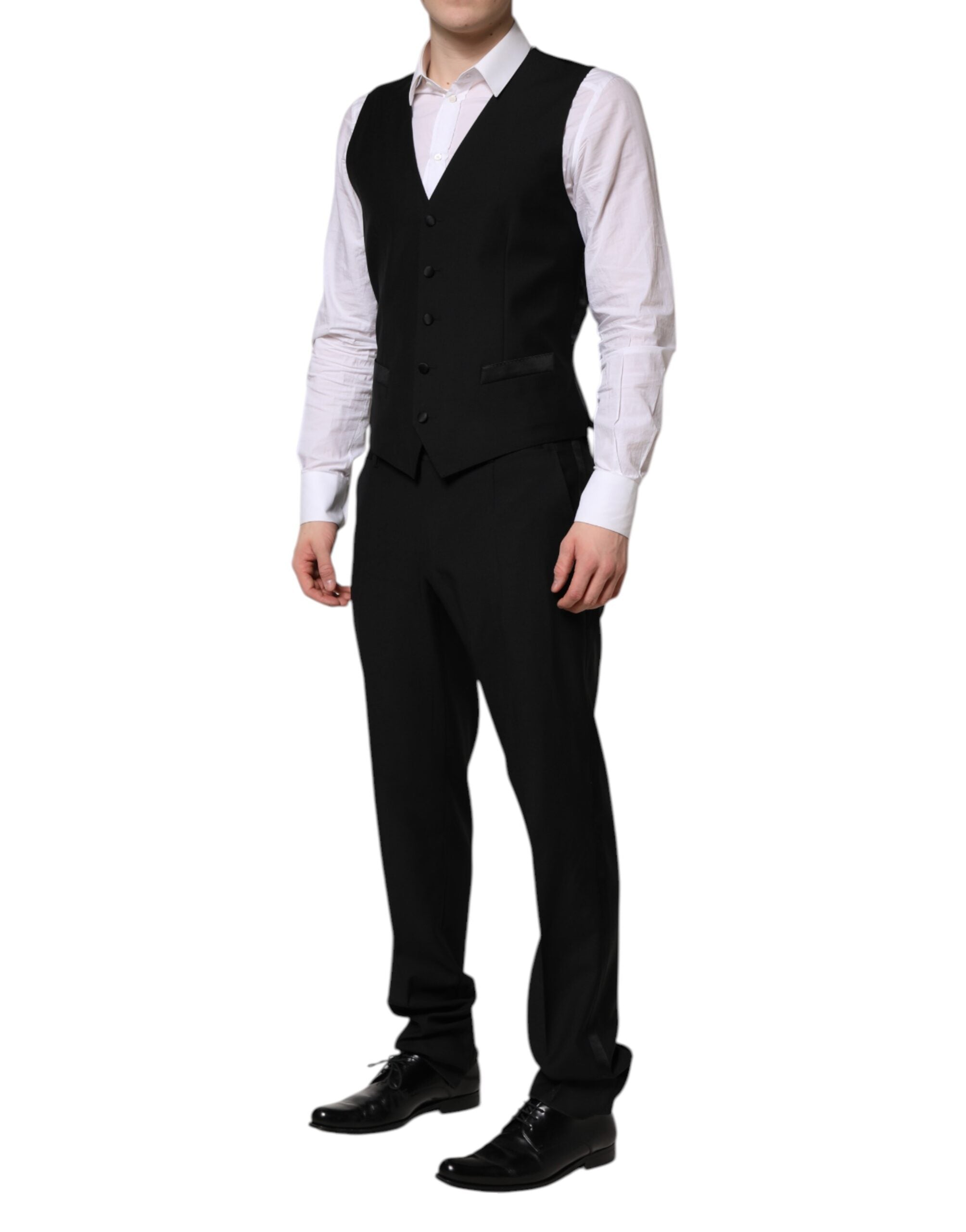 Dolce & Gabbana Black MARTINI Crystal Embellished 3 Pc Suit Dolce & Gabbana