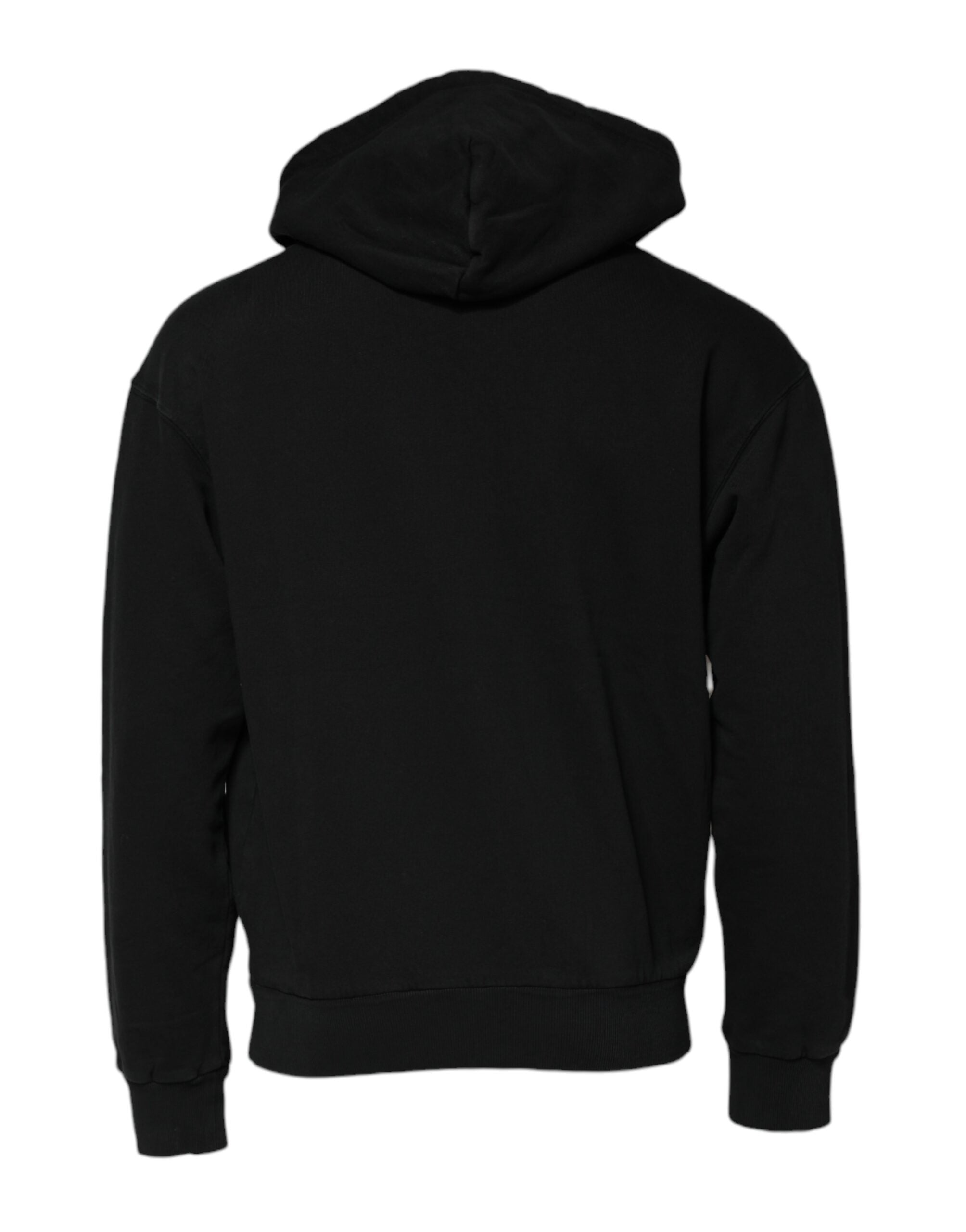 Dolce & Gabbana Black Logo Full Zip Hooded Men Sweatshirt Sweater Dolce & Gabbana