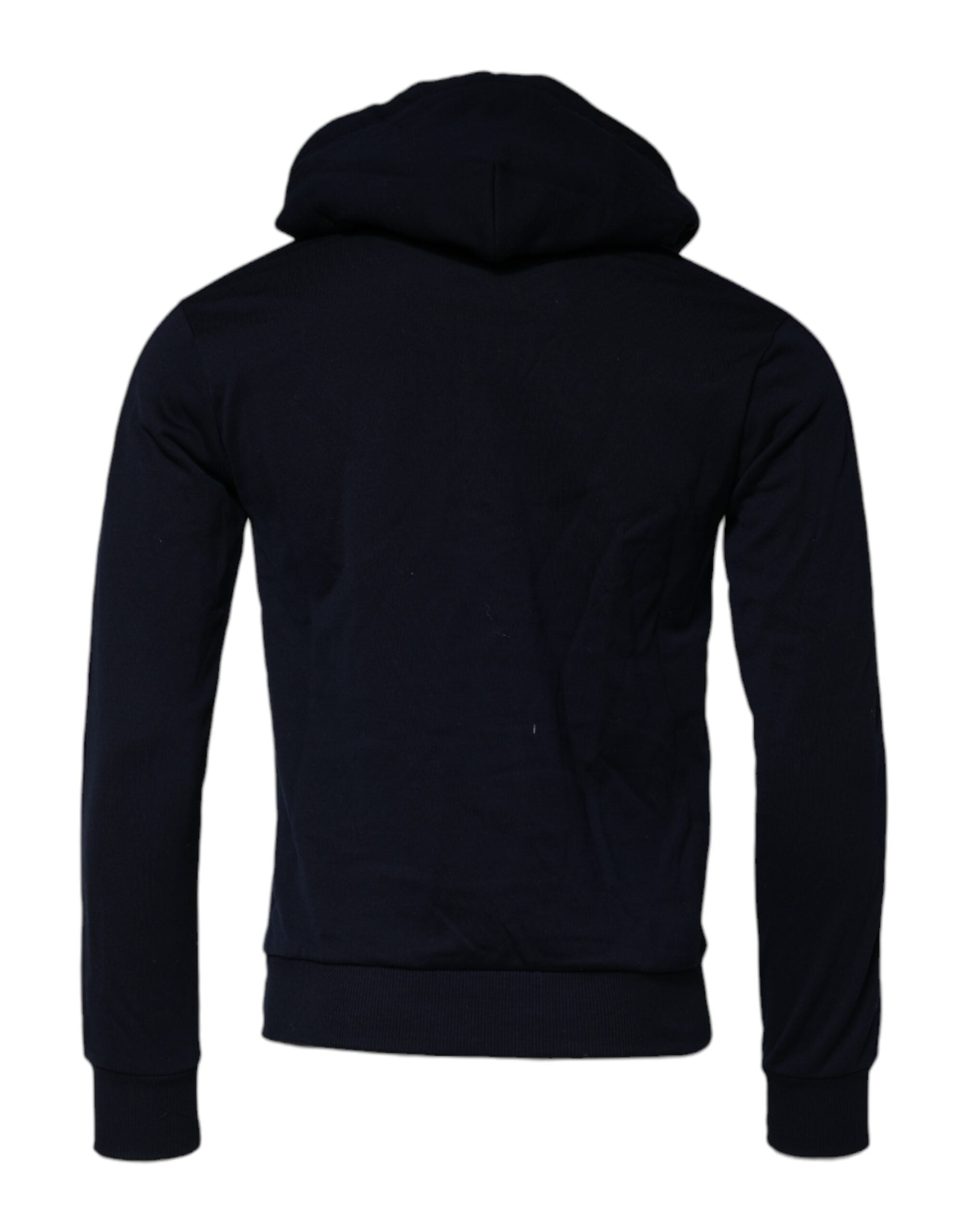 Dolce & Gabbana Black Crown Cotton Hooded Sweatshirt Sweater Dolce & Gabbana