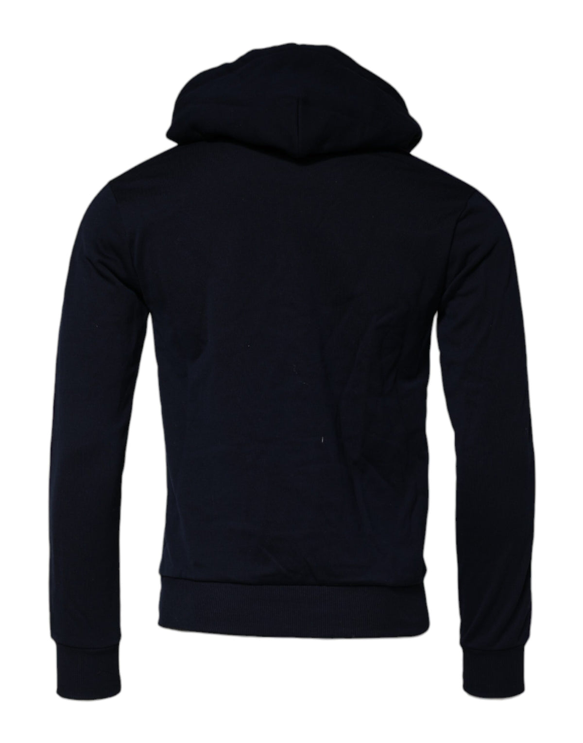 Dolce & Gabbana Black Crown Cotton Hooded Sweatshirt Sweater