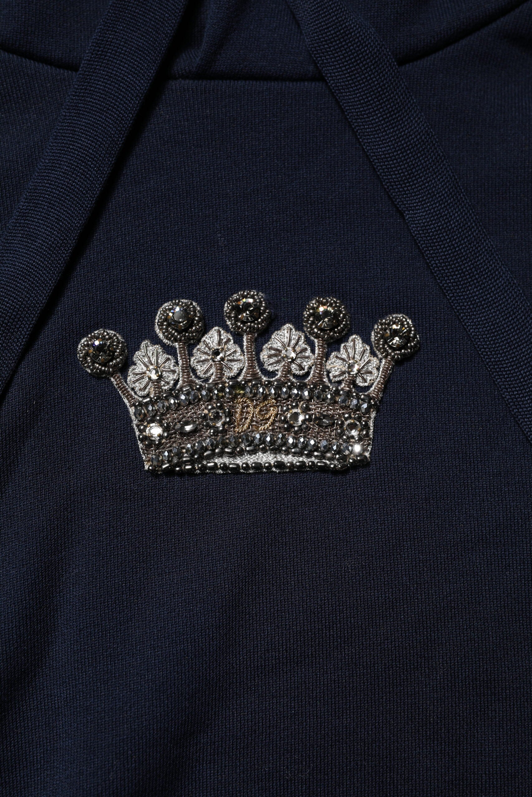 Dolce & Gabbana Black Crown Cotton Hooded Sweatshirt Sweater Dolce & Gabbana