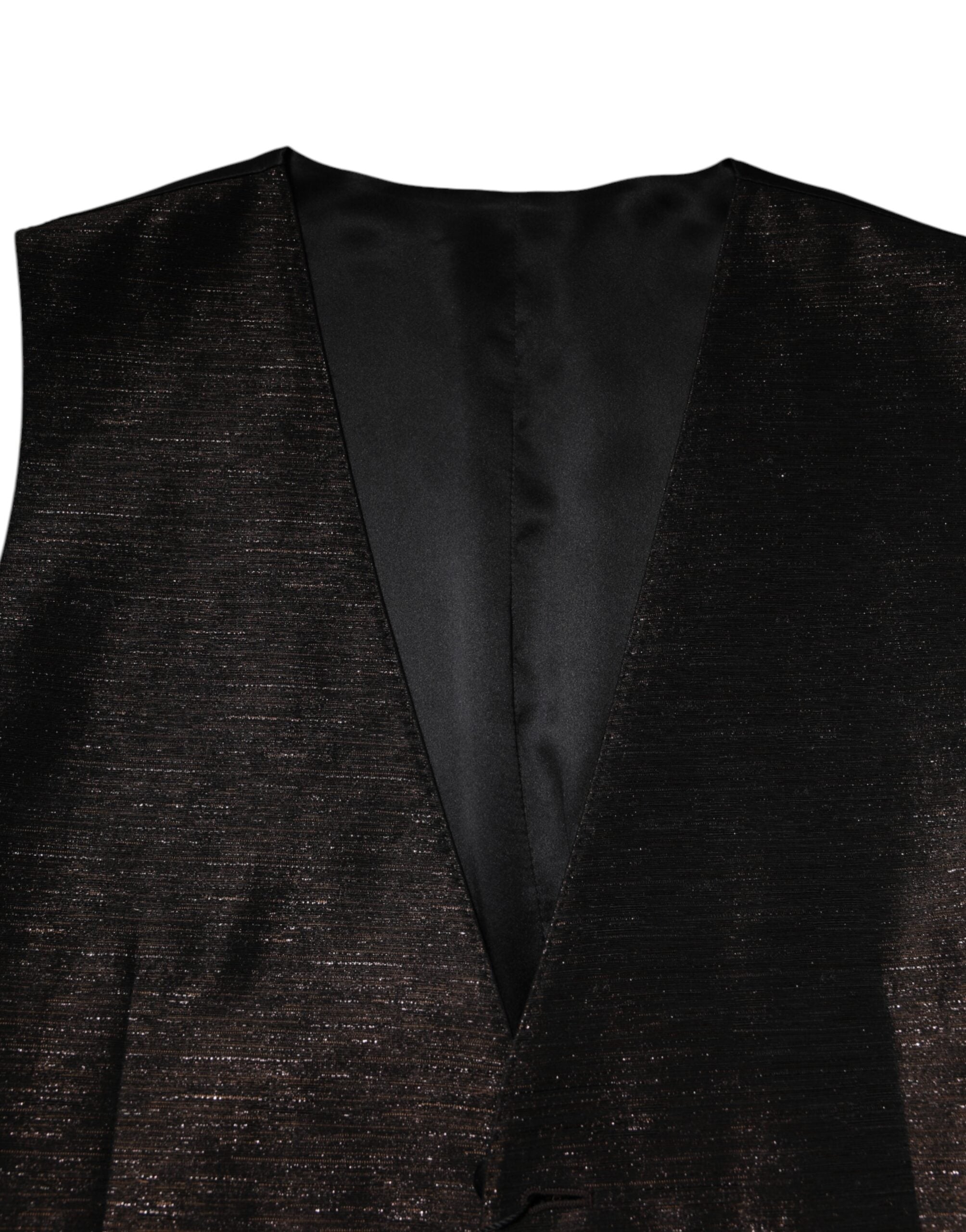 Dolce & Gabbana Dark Brown Dress Formal Men Waistcoat Vest Dolce & Gabbana