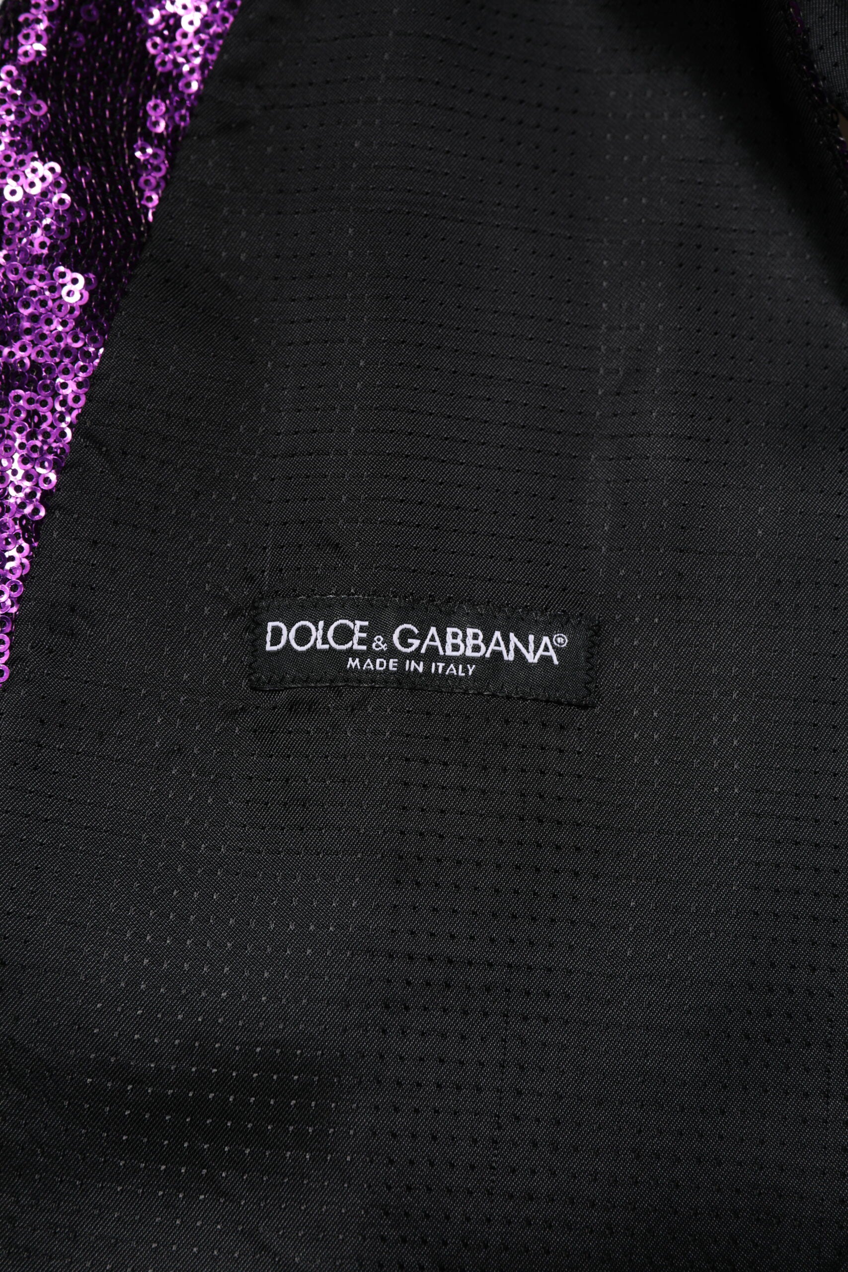Dolce & Gabbana Purple Sequined Dress Formal Waistcoat Vest Dolce & Gabbana