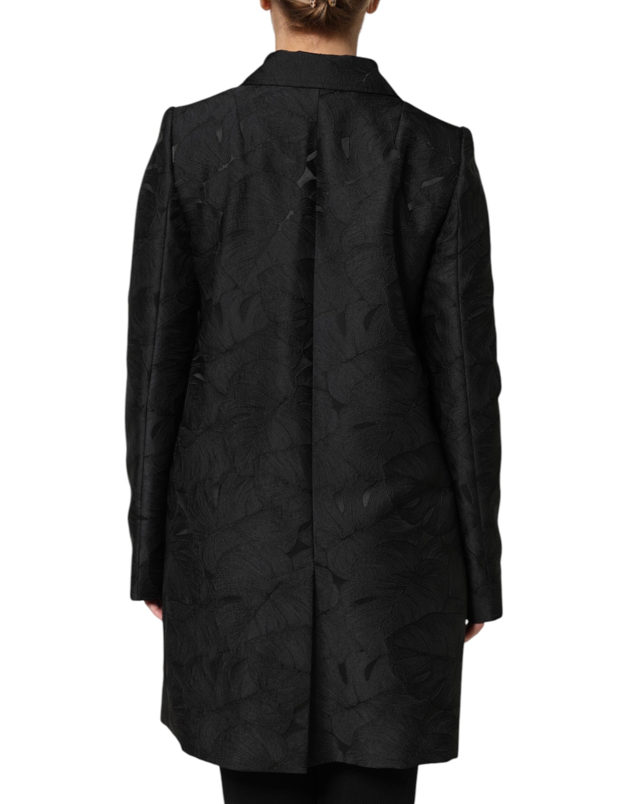 Dolce & Gabbana Black Single Breasted Trench Coat Jacket Dolce & Gabbana