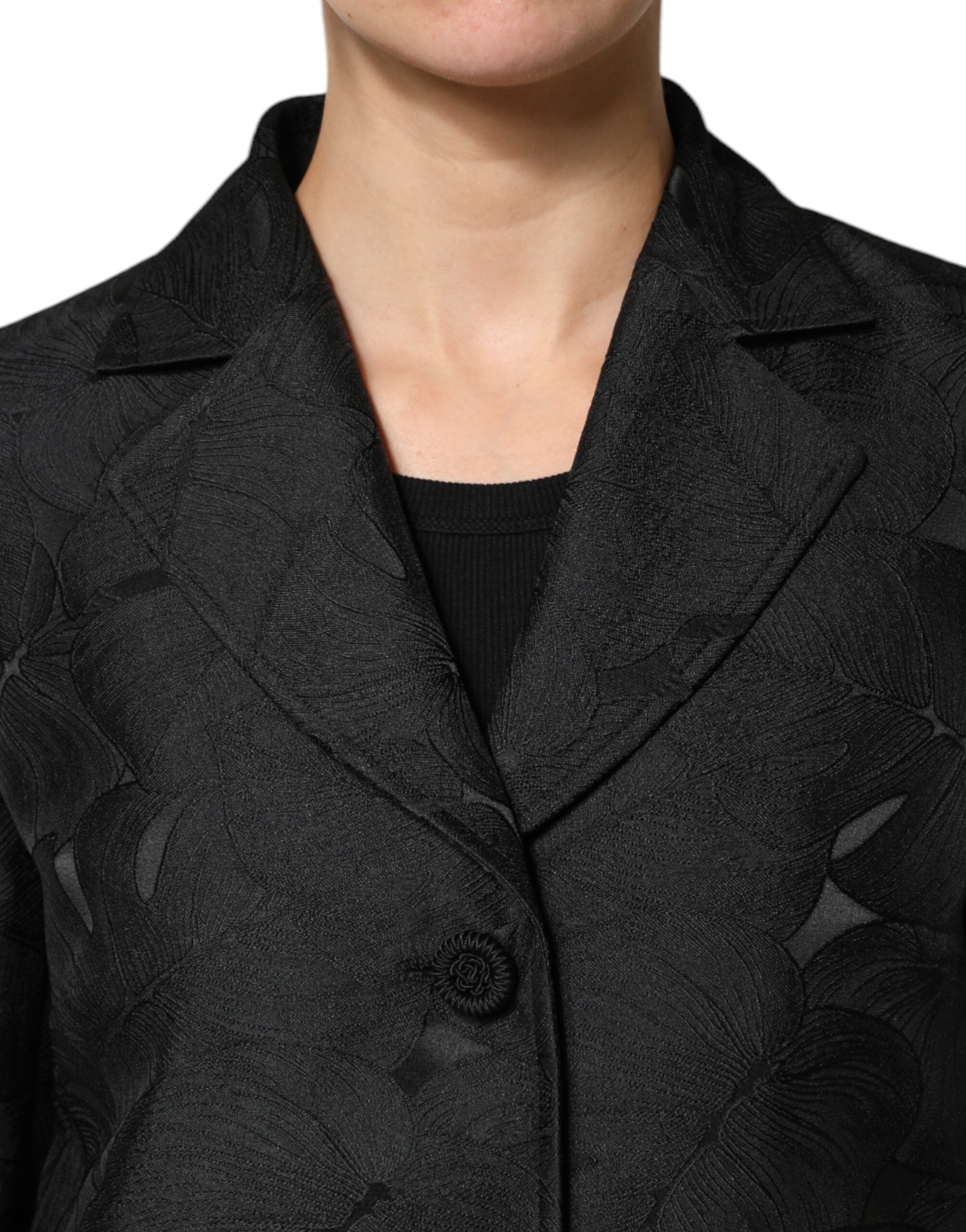 Dolce & Gabbana Black Single Breasted Trench Coat Jacket Dolce & Gabbana